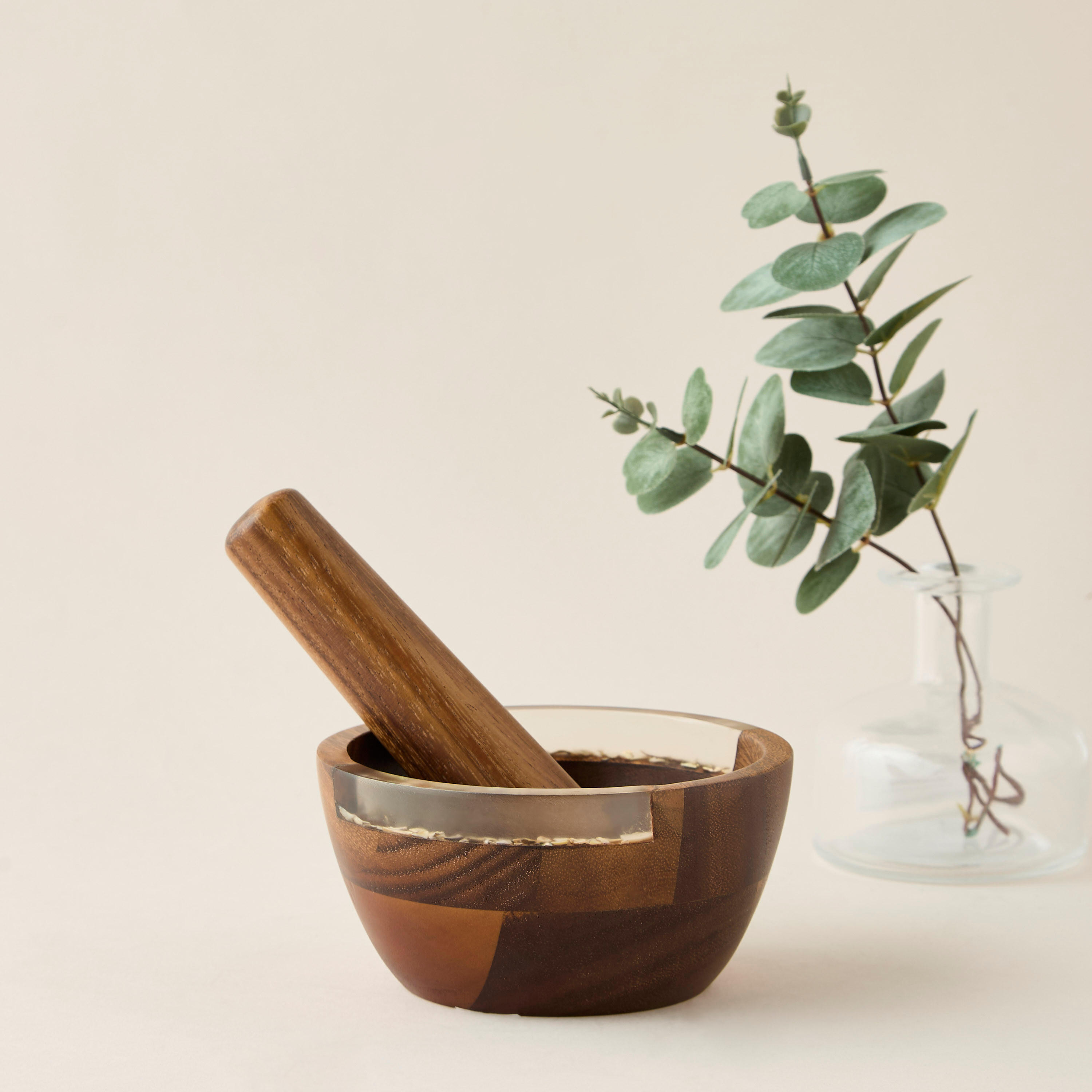 Acacia Wood Mortar with Pestle-household-kitchen-kitchentoolsandutensils-foodpreparationtools-image-1