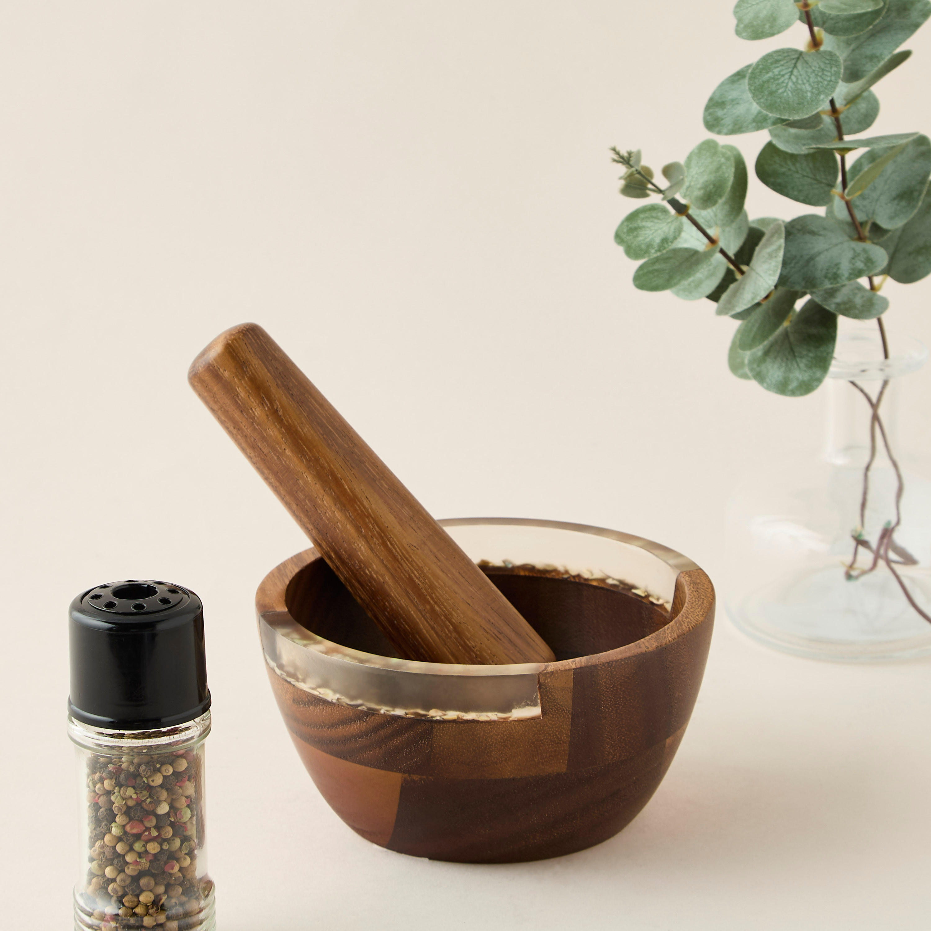 Acacia Wood Mortar with Pestle-household-kitchen-kitchentoolsandutensils-foodpreparationtools-image-2
