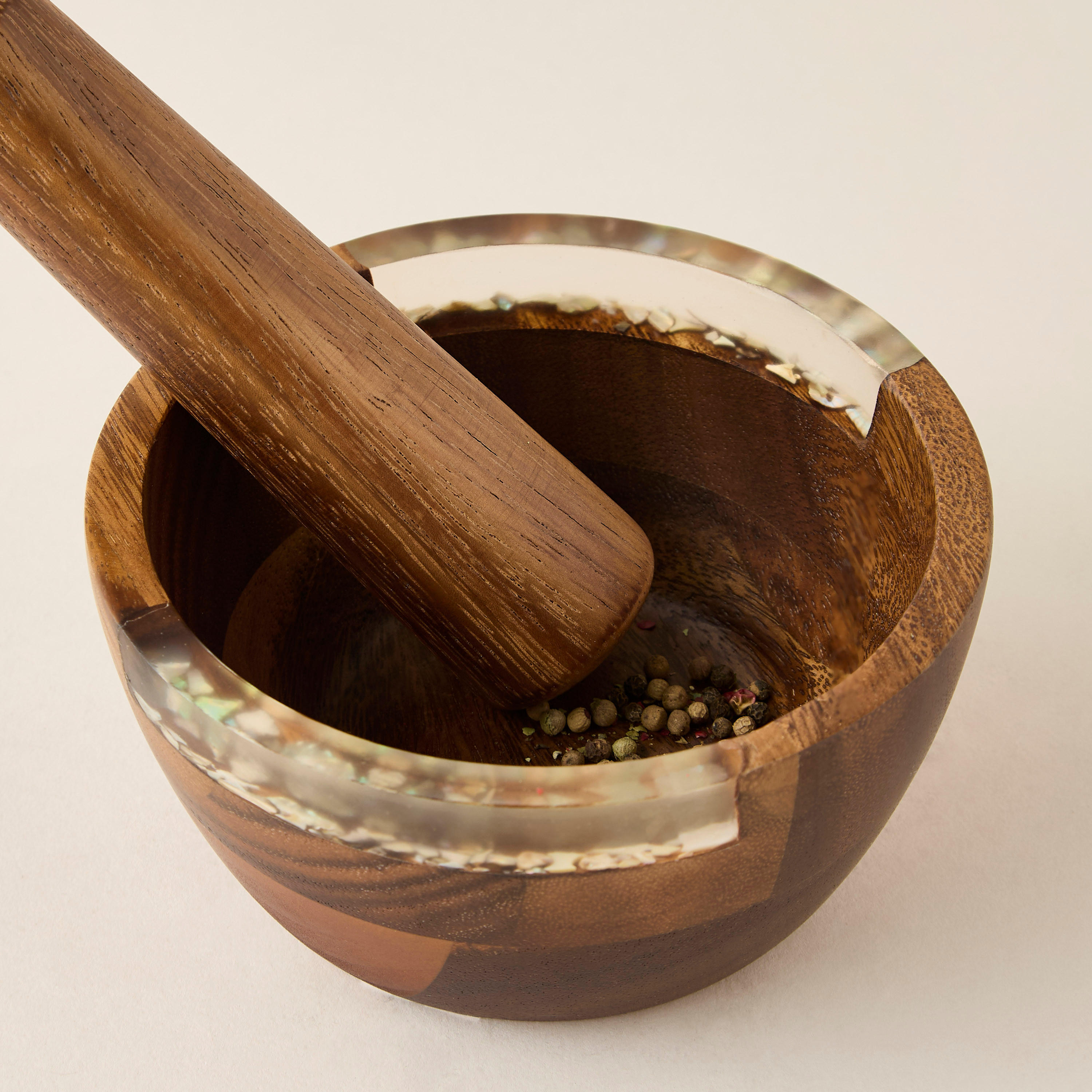 Acacia Wood Mortar with Pestle-household-kitchen-kitchentoolsandutensils-foodpreparationtools-image-4