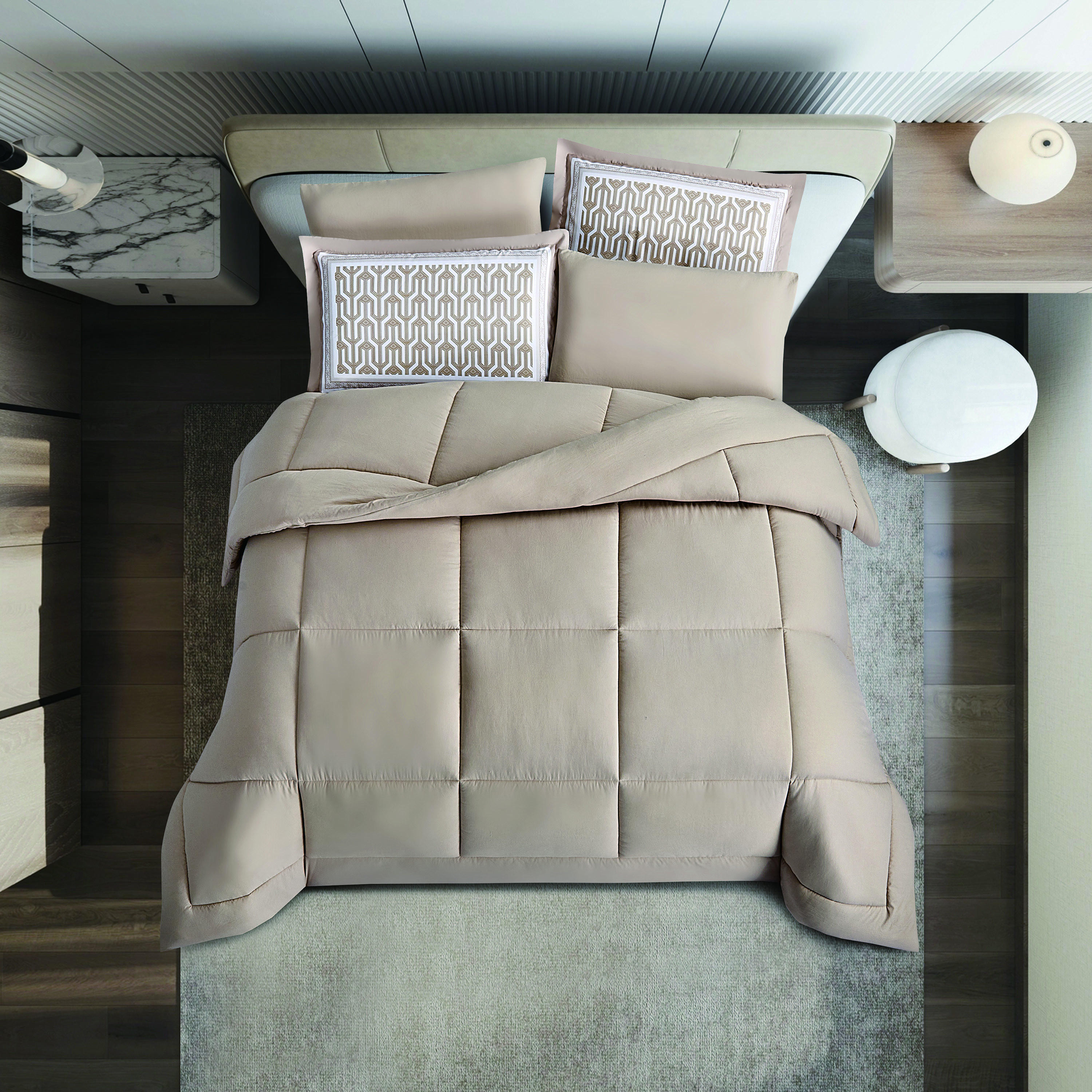 Unique Home 6-Piece Solid King Comforter Set - 260x240 cms-household-bedding-comfortersandbedspreads-comforters-image-7