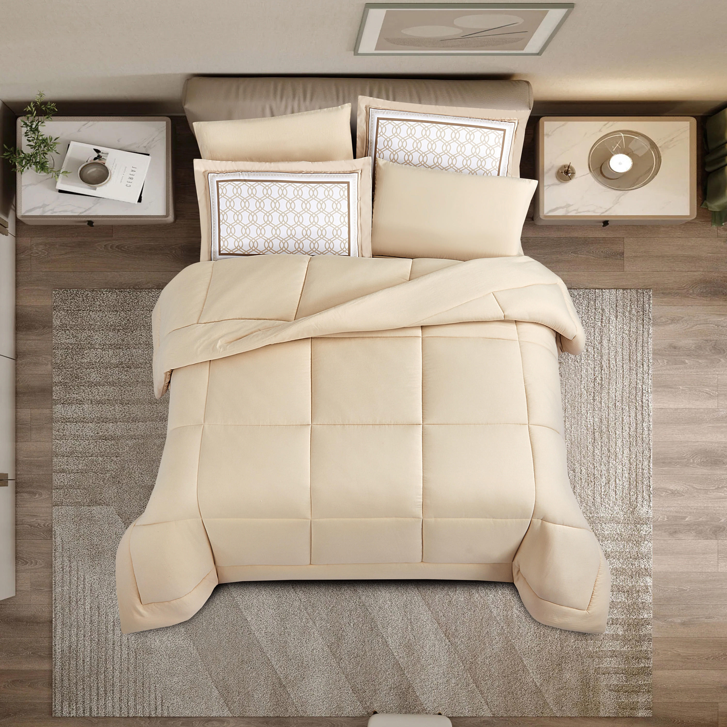 طقم لحاف مبطن توين 4 قطع أماندا من يونيك هوم - 240×170 سم-household-bedding-comfortersandbedspreads-comforters-image-2