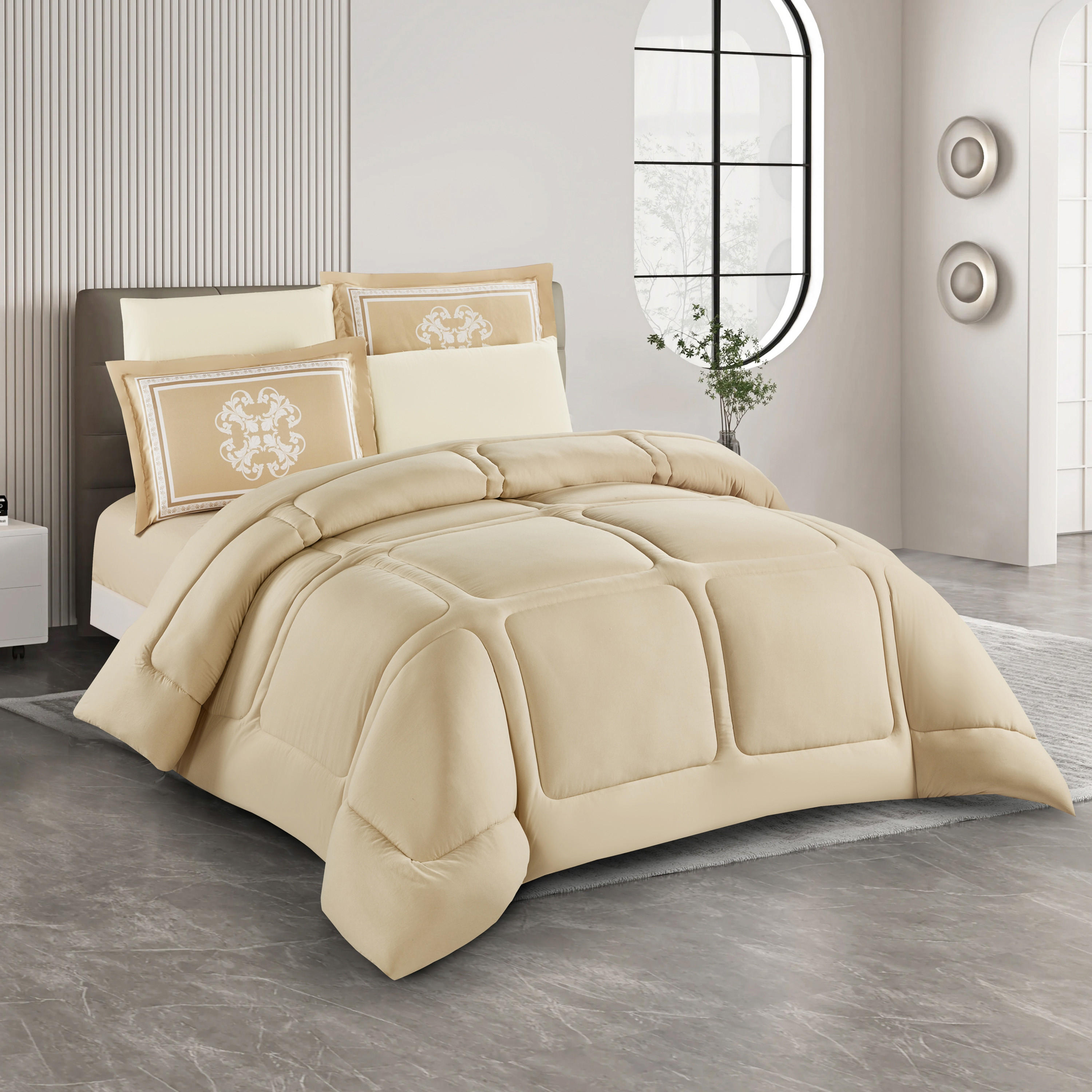 Unique Home Sophia 6-Piece King Printed Comforter Set - 260x240 cm-household-bedding-comfortersandbedspreads-comforters-image-1