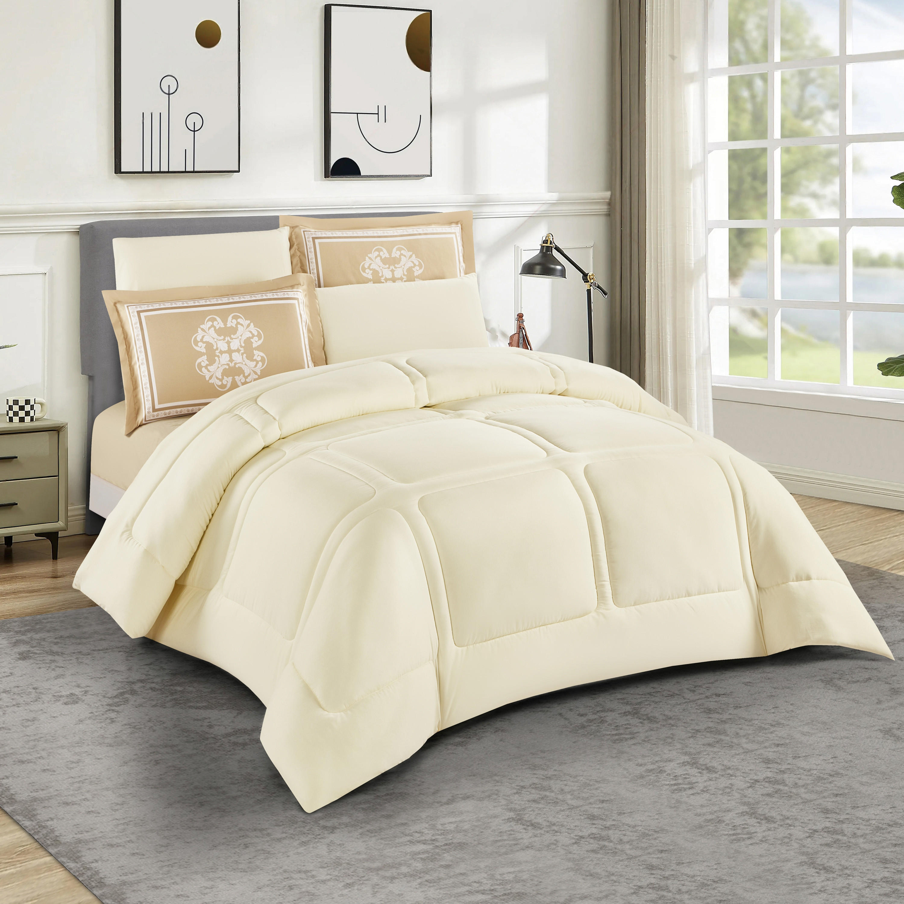 Unique Home Sophia 6-Piece King Printed Comforter Set - 260x240 cm-household-bedding-comfortersandbedspreads-comforters-image-2