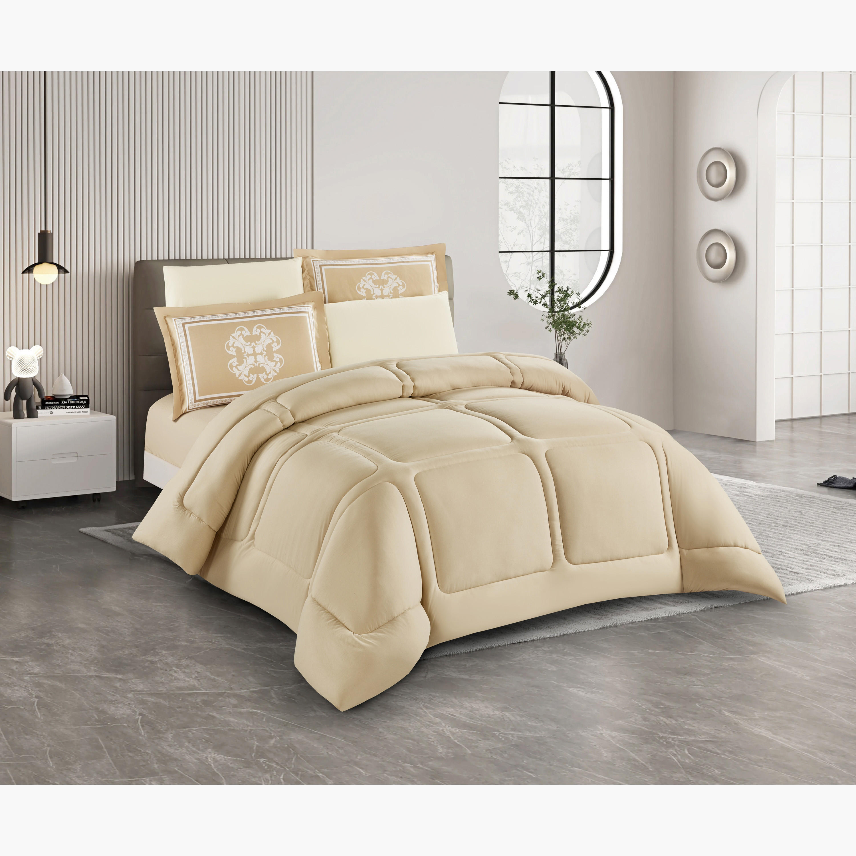 Unique Home Sophia 6-Piece King Printed Comforter Set - 260x240 cm-household-bedding-comfortersandbedspreads-comforters-image-7