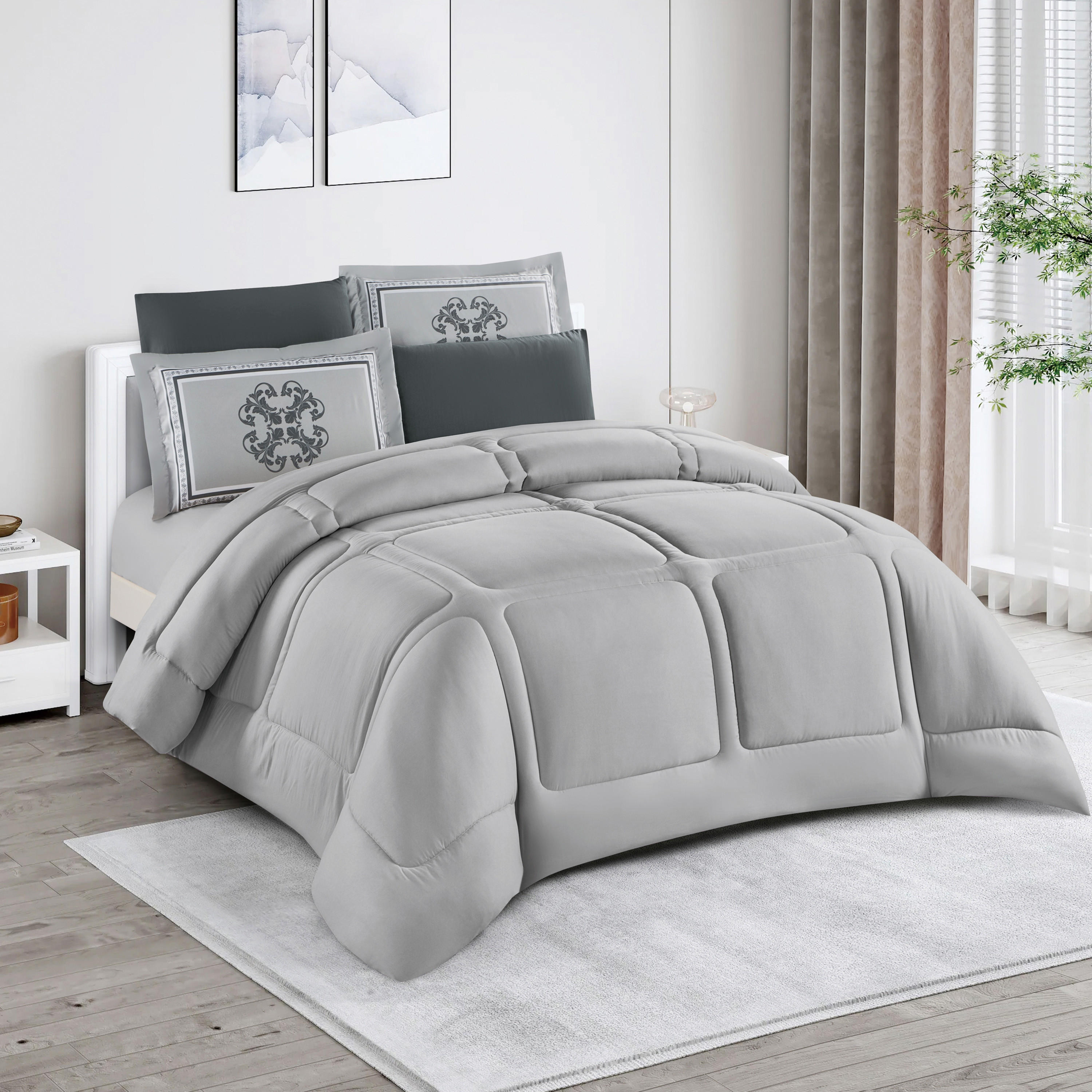 Unique Home Sophia 6-Piece Quilted King Comforter Set - 240x260 cms-household-bedding-comfortersandbedspreads-comforters-image-1