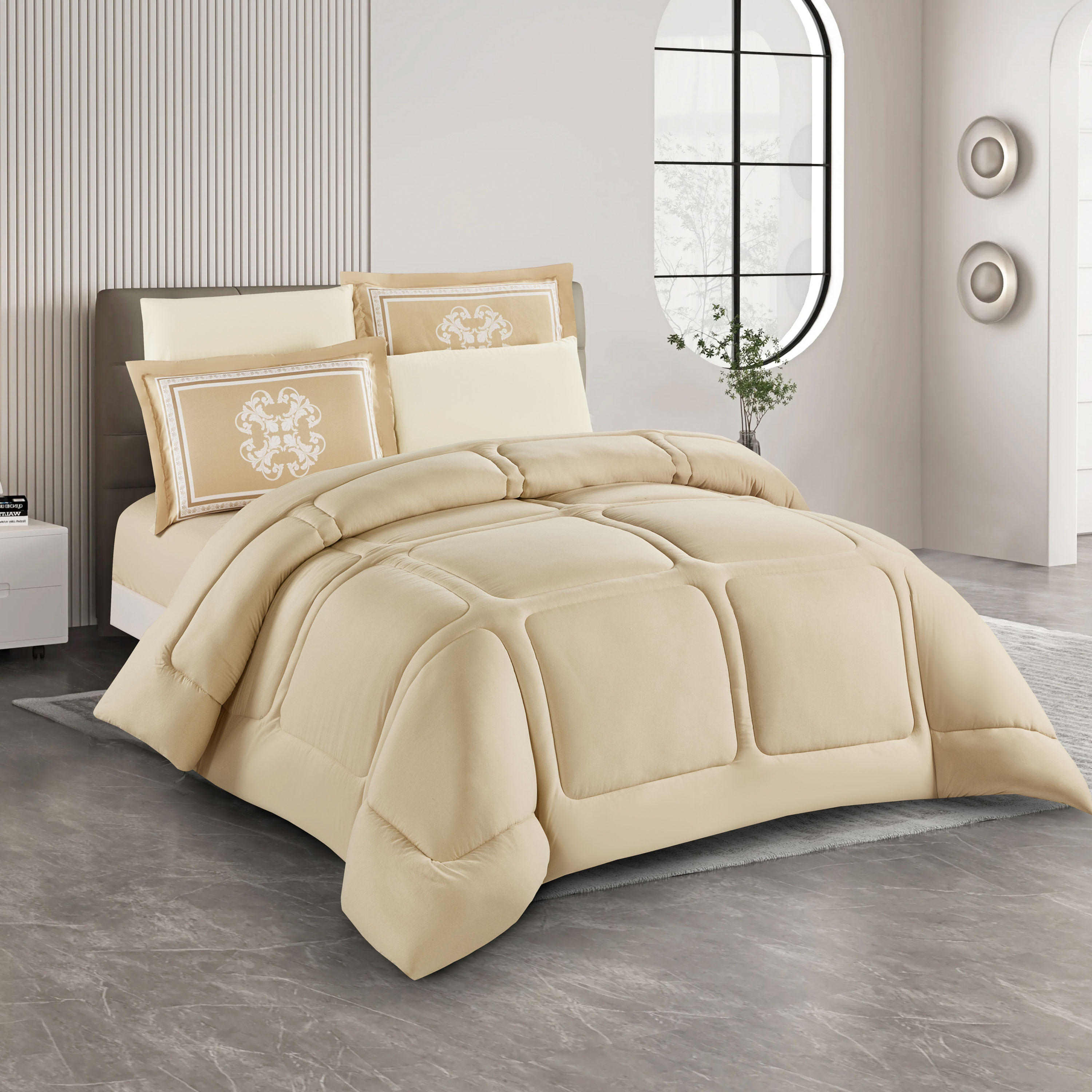 Unique Home Sophia 4-Piece Twin Comforter Set - 240x170 cm-household-bedding-comfortersandbedspreads-comforters-image-1