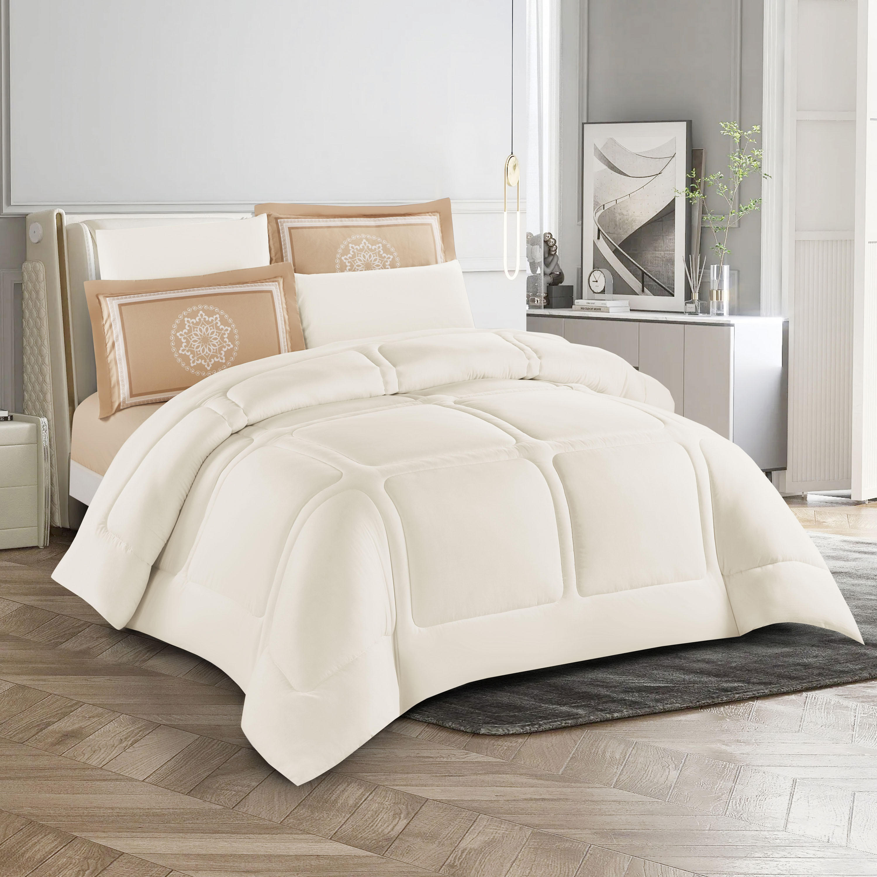 Unique Home Sophia 4-Piece Twin Comforter Set - 240x170 cms-household-bedding-comfortersandbedspreads-comforters-image-2