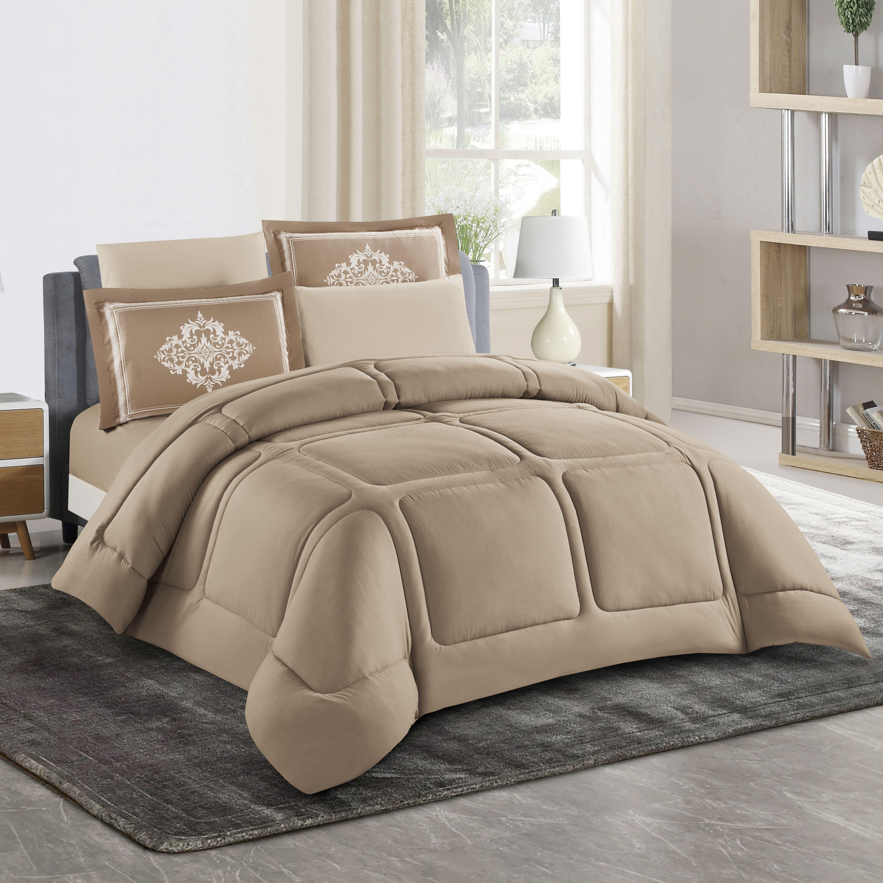 Unique Home Sophia 4-Piece Twin Comforter Set - 240x170 cms-household-bedding-comfortersandbedspreads-comforters-image-1
