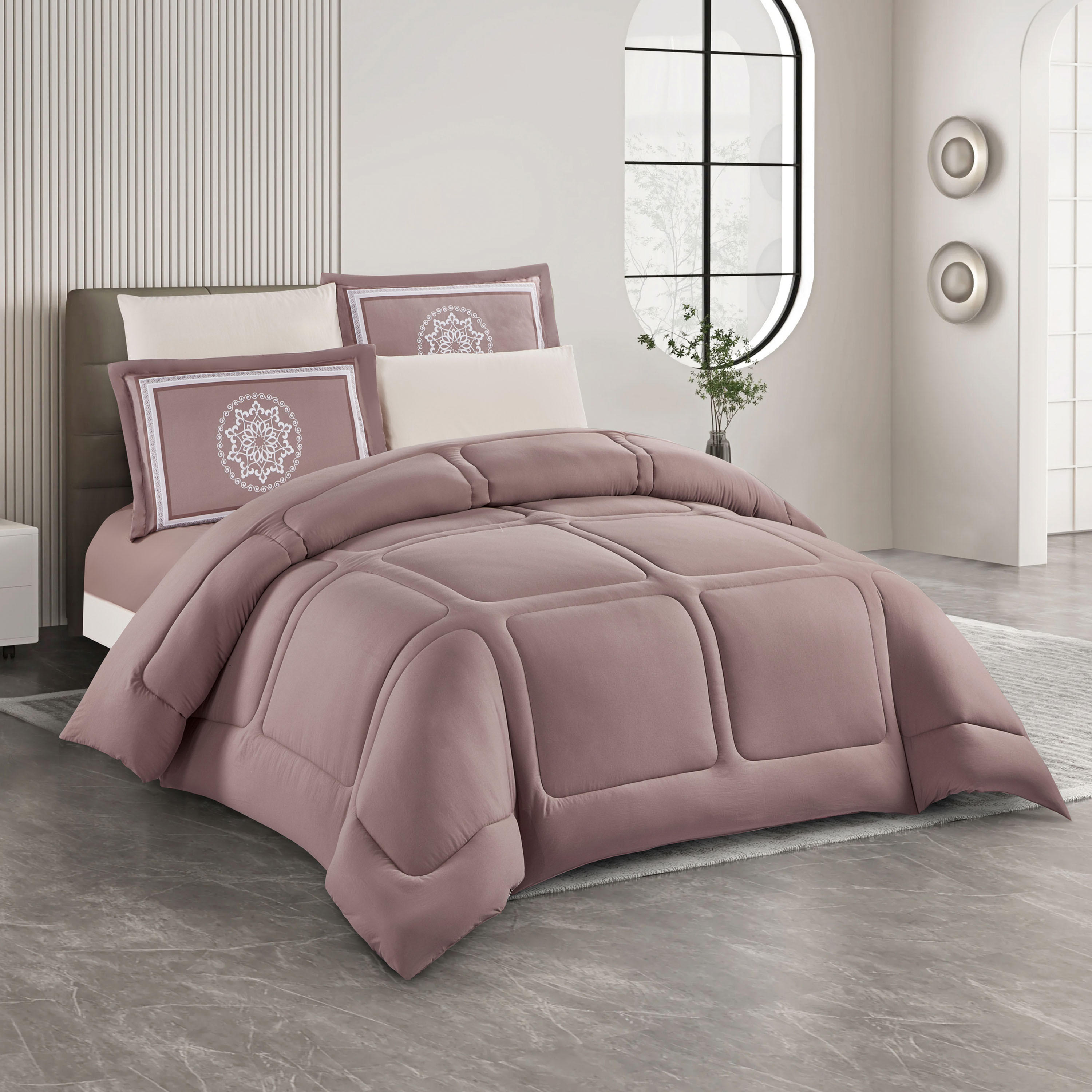 طقم لحاف توين 4 قطع صوفيا من يونيك هوم - 240x170 سم-household-bedding-comfortersandbedspreads-bedinabag-image-1