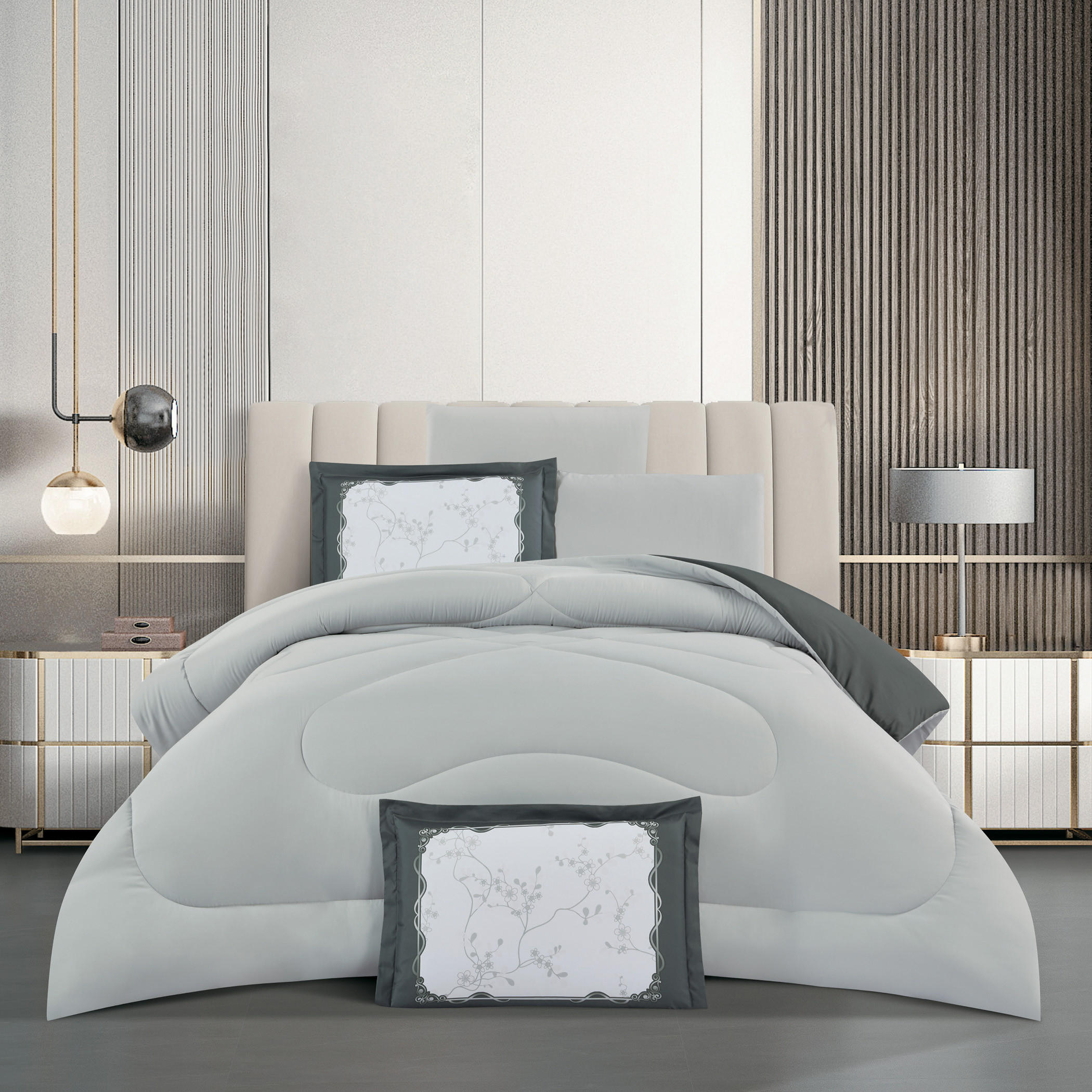 Unique Home 4-Piece Printed Reversible Twin Comforter Set - 170x240 cms-household-bedding-comfortersandbedspreads-comforters-image-2