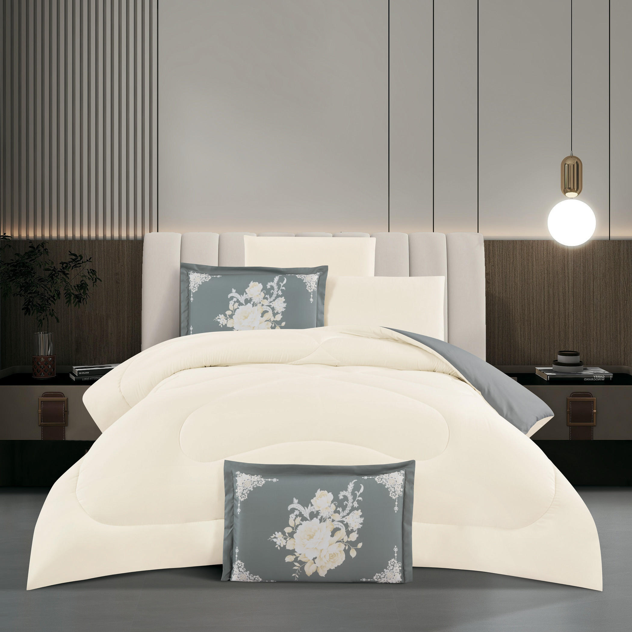 Unique Home 4-Piece Printed Reversible Twin Comforter Set - 170x240 cms-household-bedding-comfortersandbedspreads-comforters-image-2