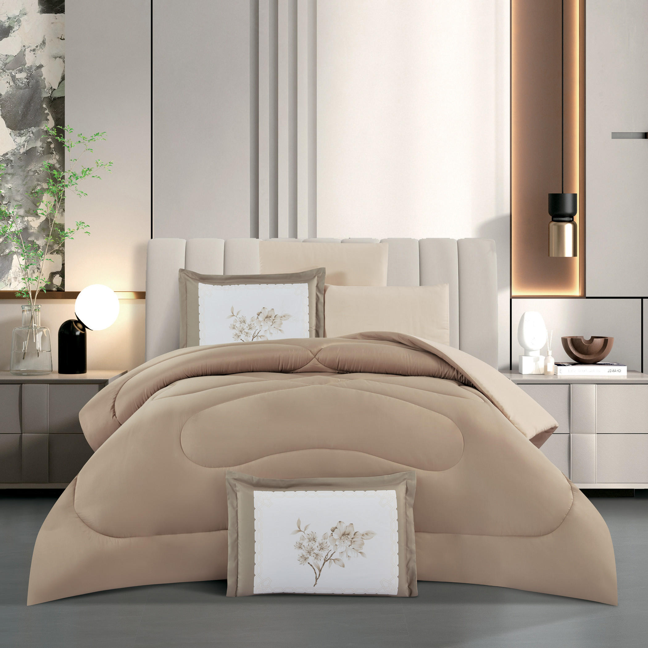 Unique Home Bristol Reversible Microfibre 4-Piece Twin Comforter Set - 240x170 cm-household-bedding-comfortersandbedspreads-comforters-image-1