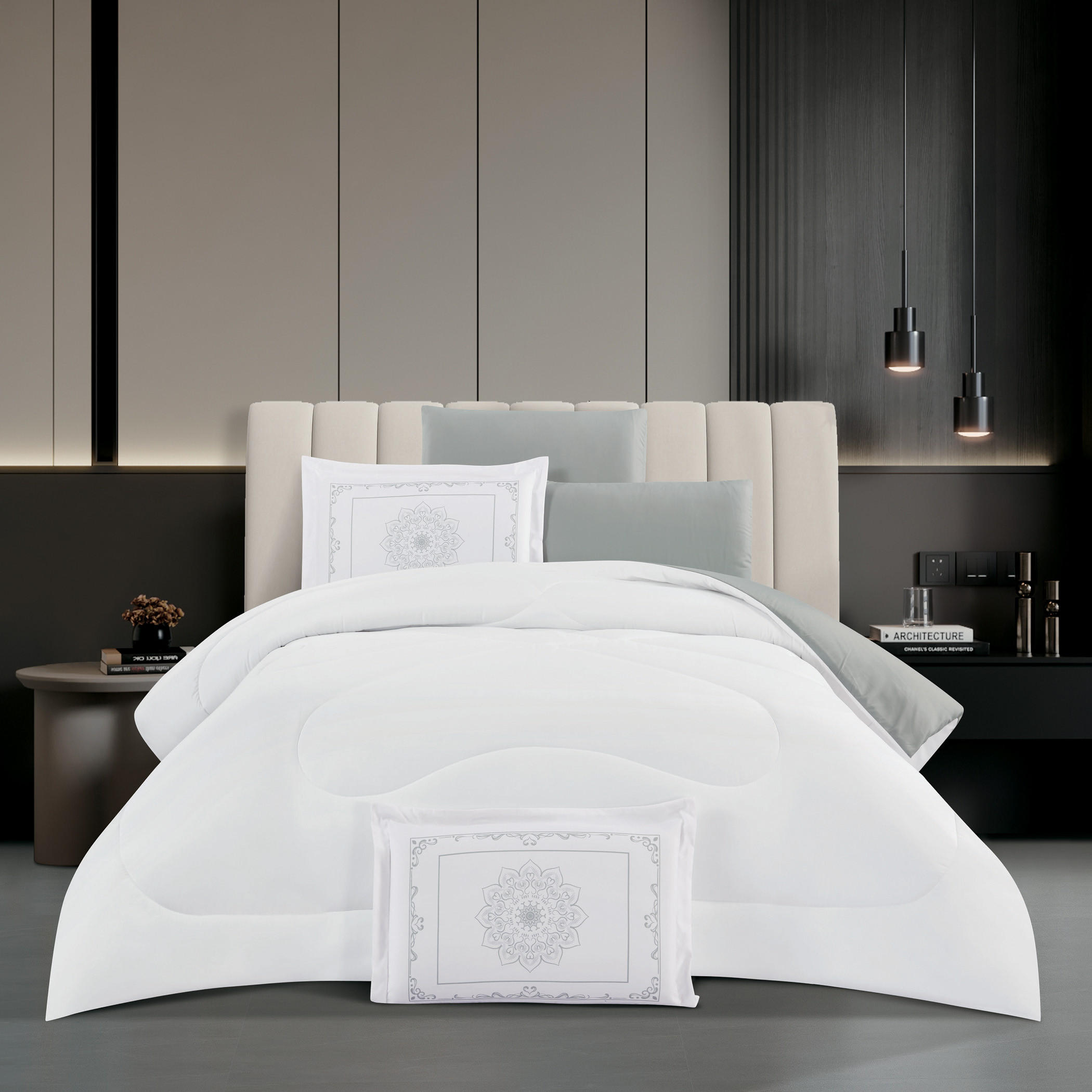 Unique Home 4-Piece Printed Reversible Twin Comforter Set - 170x240 cms-household-bedding-comfortersandbedspreads-comforters-image-6