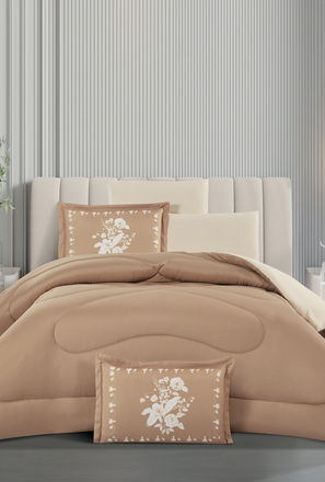 Unique Home Bristol Reversible Microfibre 4-Piece Twin Comforter Set - 240x170 cm-household-image-1