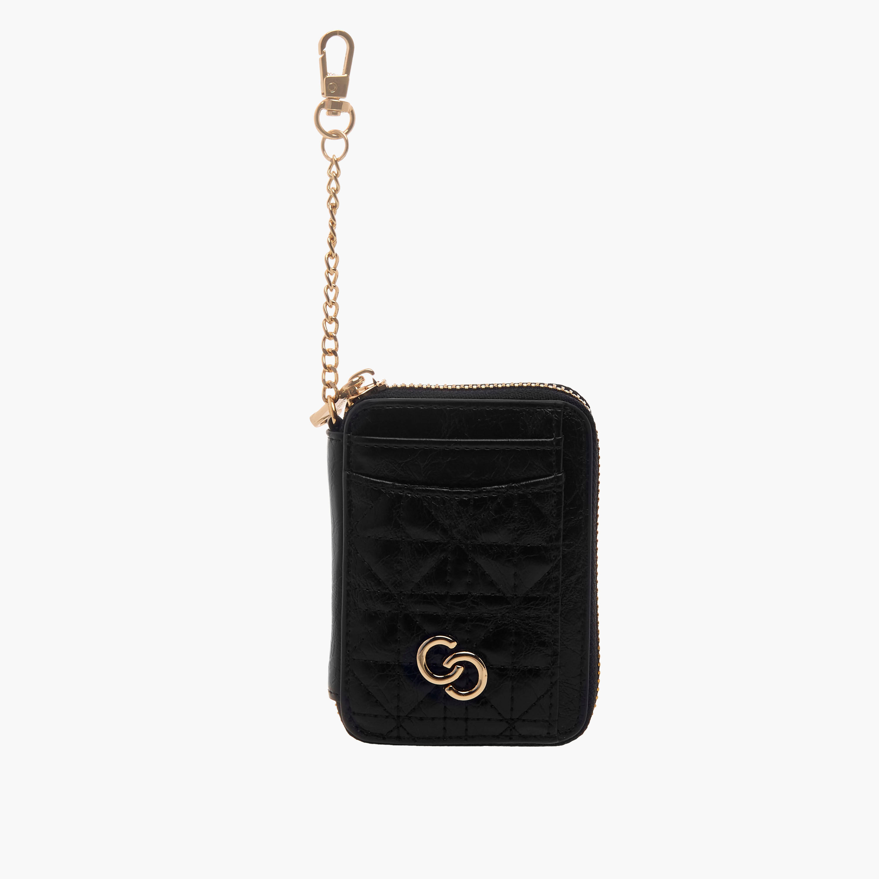 Celeste Quilted Zip Wallet with Chain Accent-women-bagsandwallets-handbags-image-1