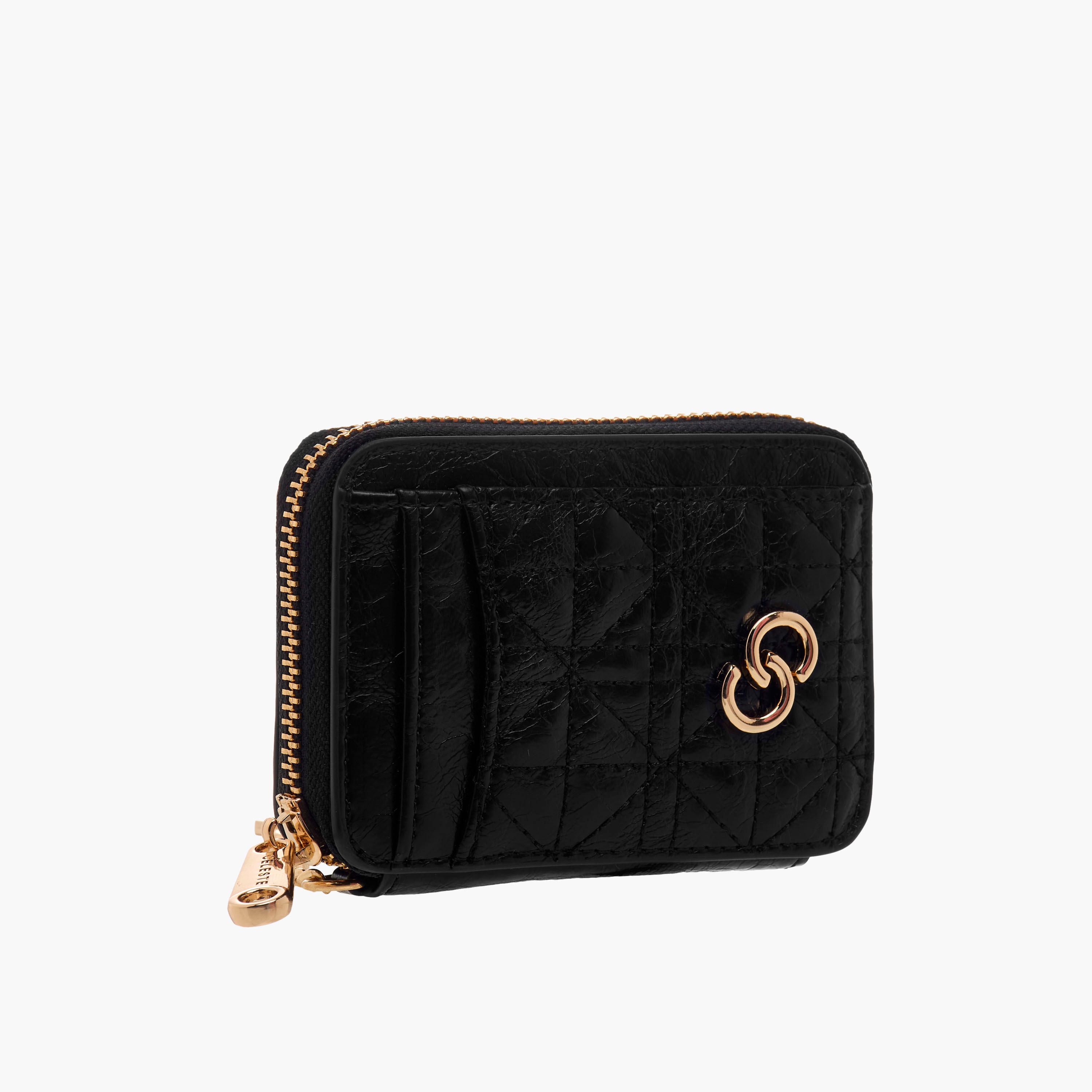 Celeste Quilted Zip Wallet with Chain Accent-women-bagsandwallets-handbags-image-4