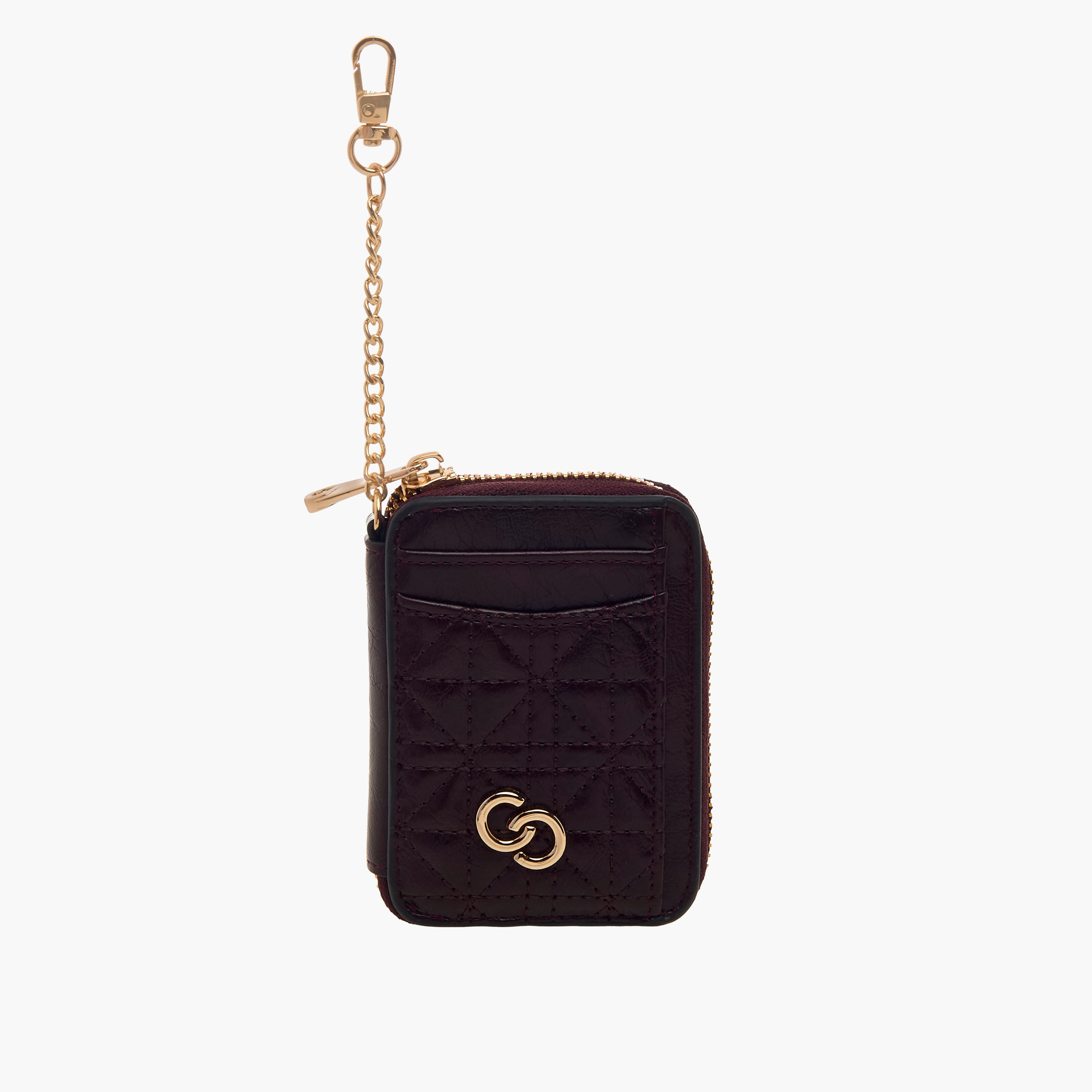 Celeste Quilted Zip Wallet with Chain Accent-women-bagsandwallets-handbags-image-1
