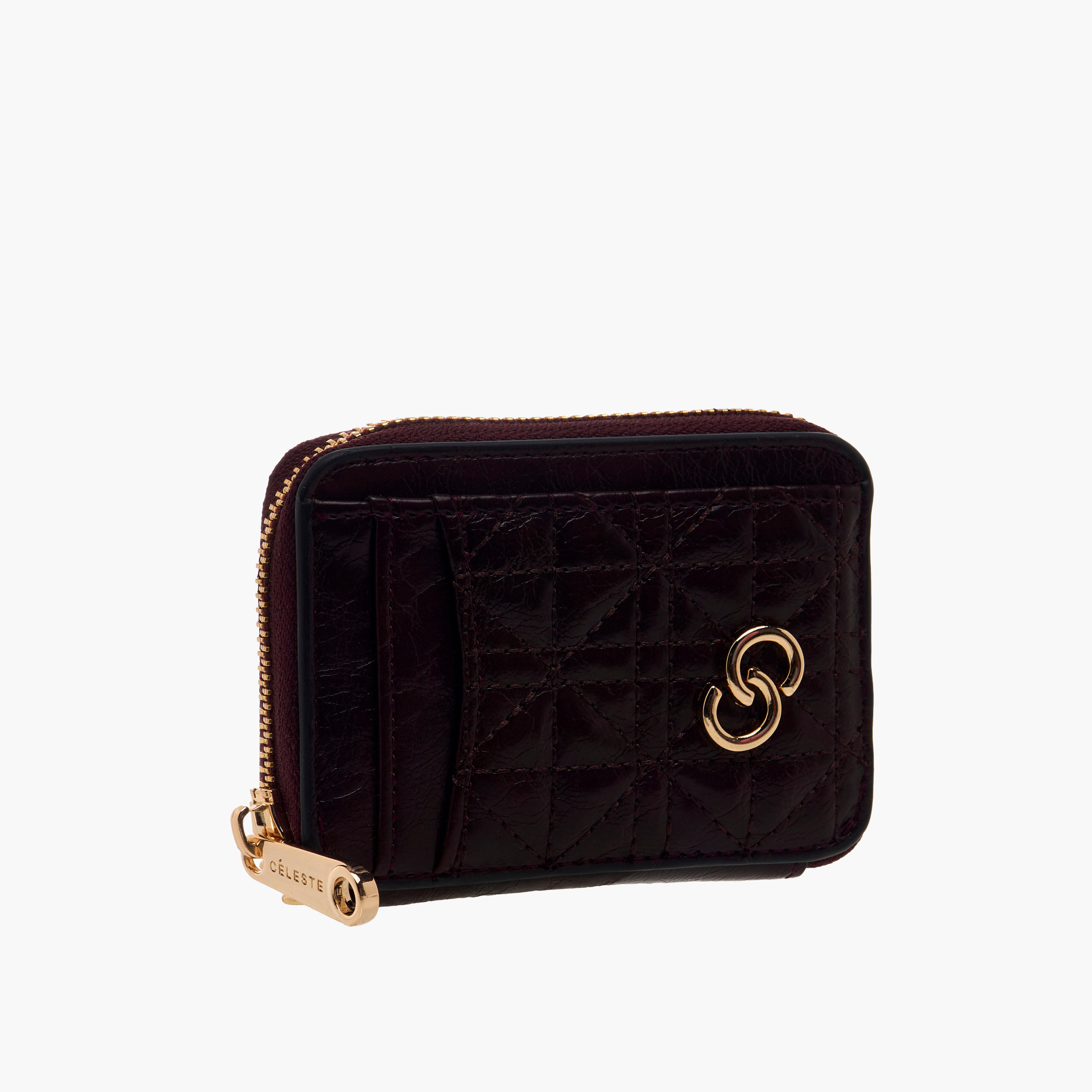 Celeste Quilted Zip Wallet with Chain Accent-women-bagsandwallets-handbags-image-4