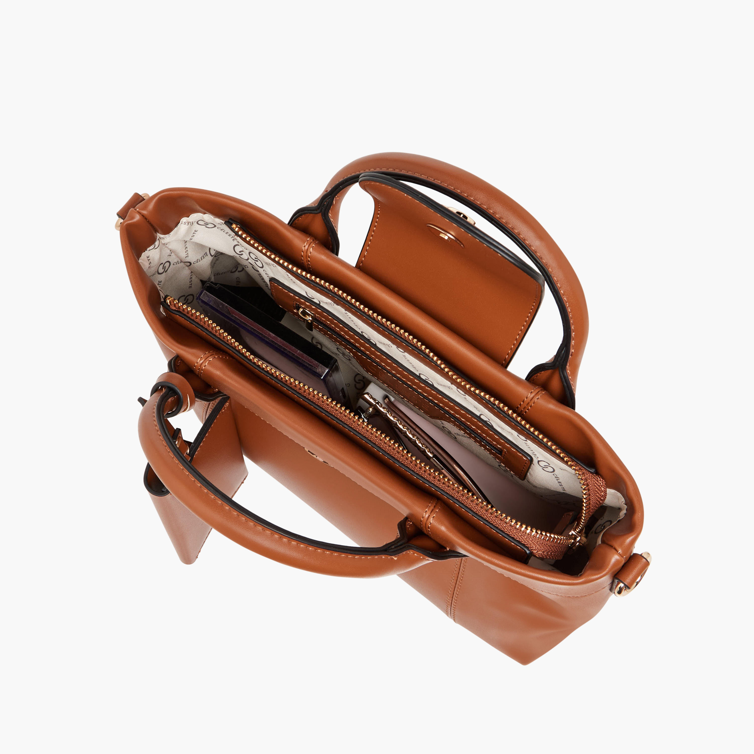 Celeste Solid Tote Bag with Pouch-women-bagsandwallets-handbags-image-8