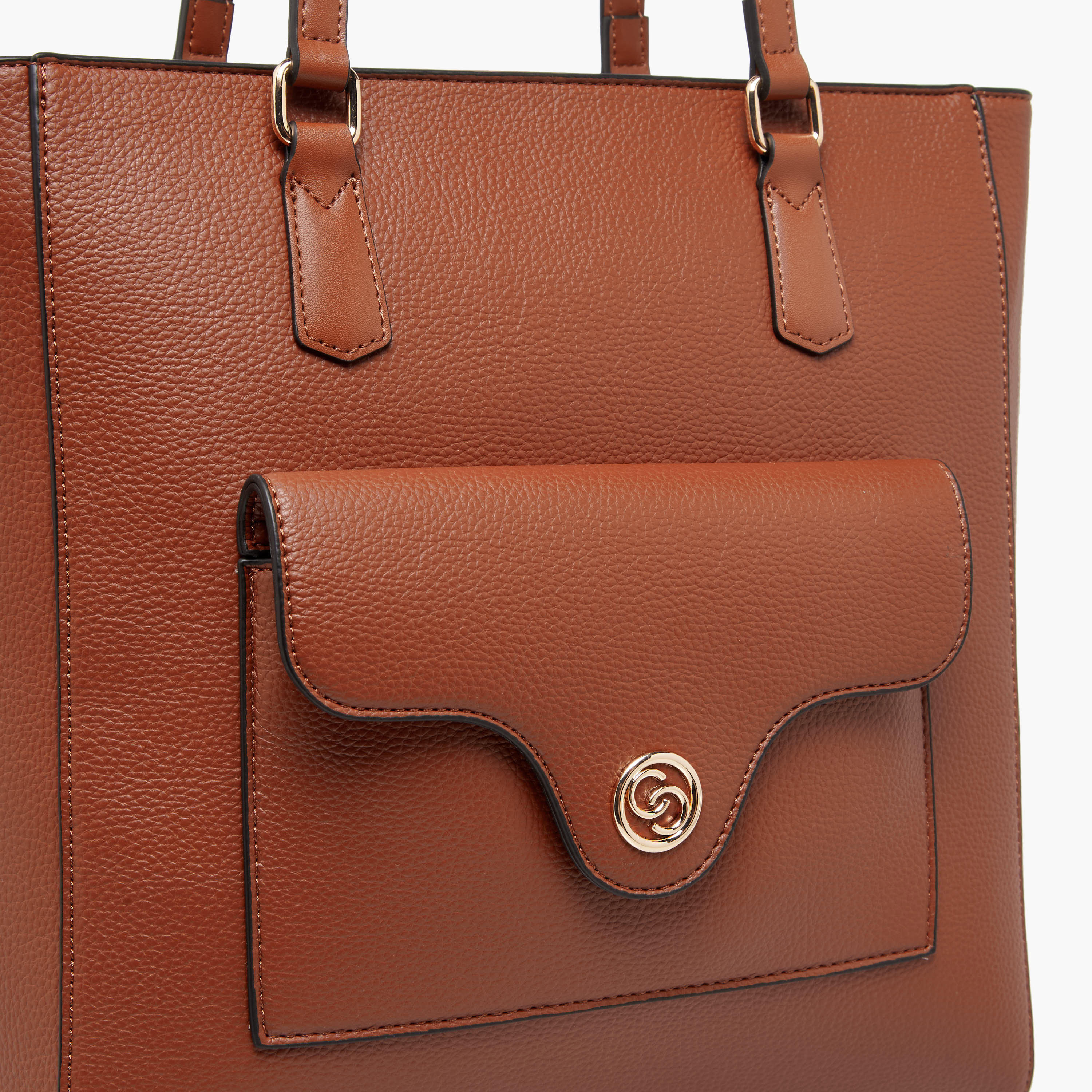 شنطة توتي سادة بمقابض مزدوجة من سيليست-women-bagsandwallets-handbags-image-5