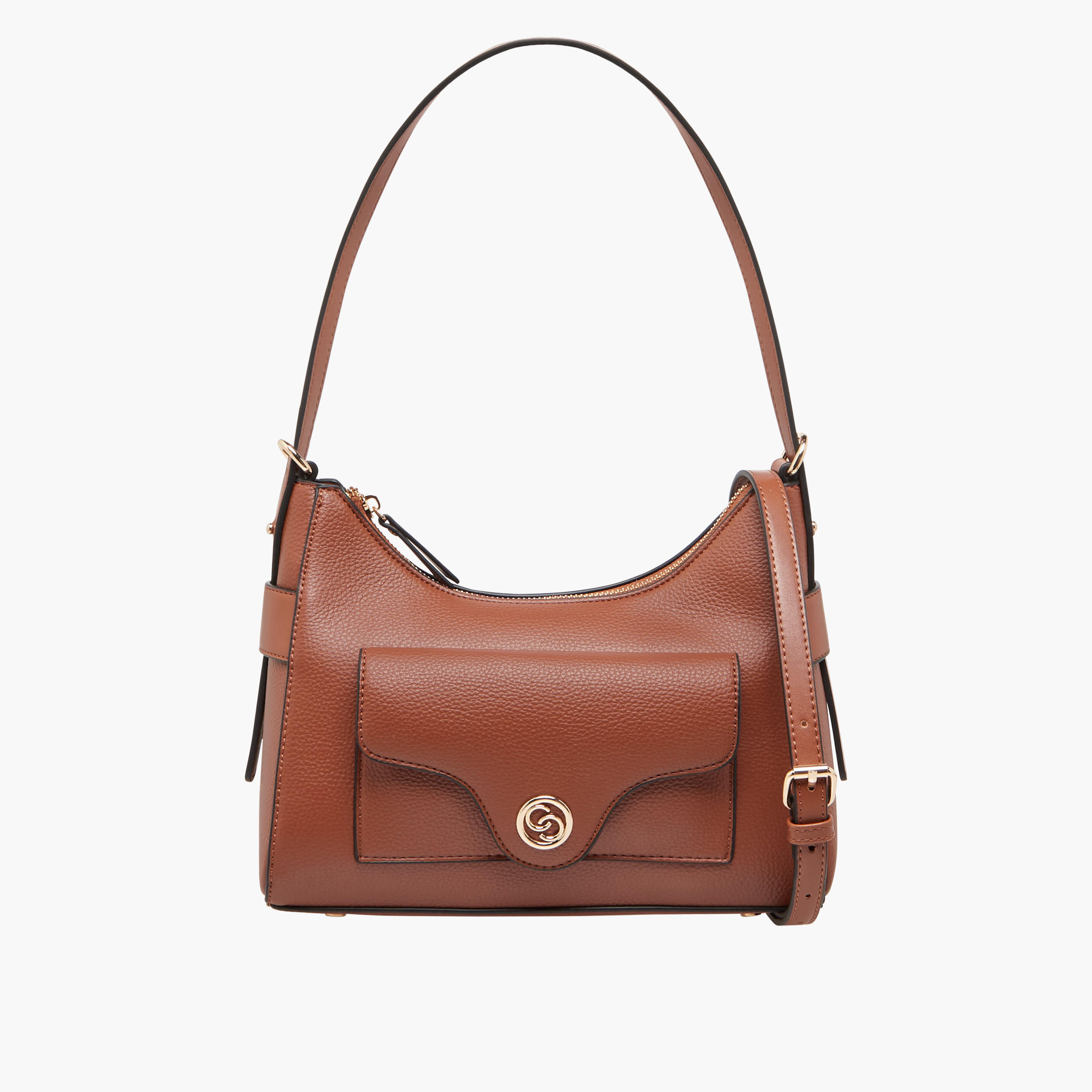 شنطة كتف سادة بحزام قابل للفصل من سيليست-women-bagsandwallets-handbags-image-1