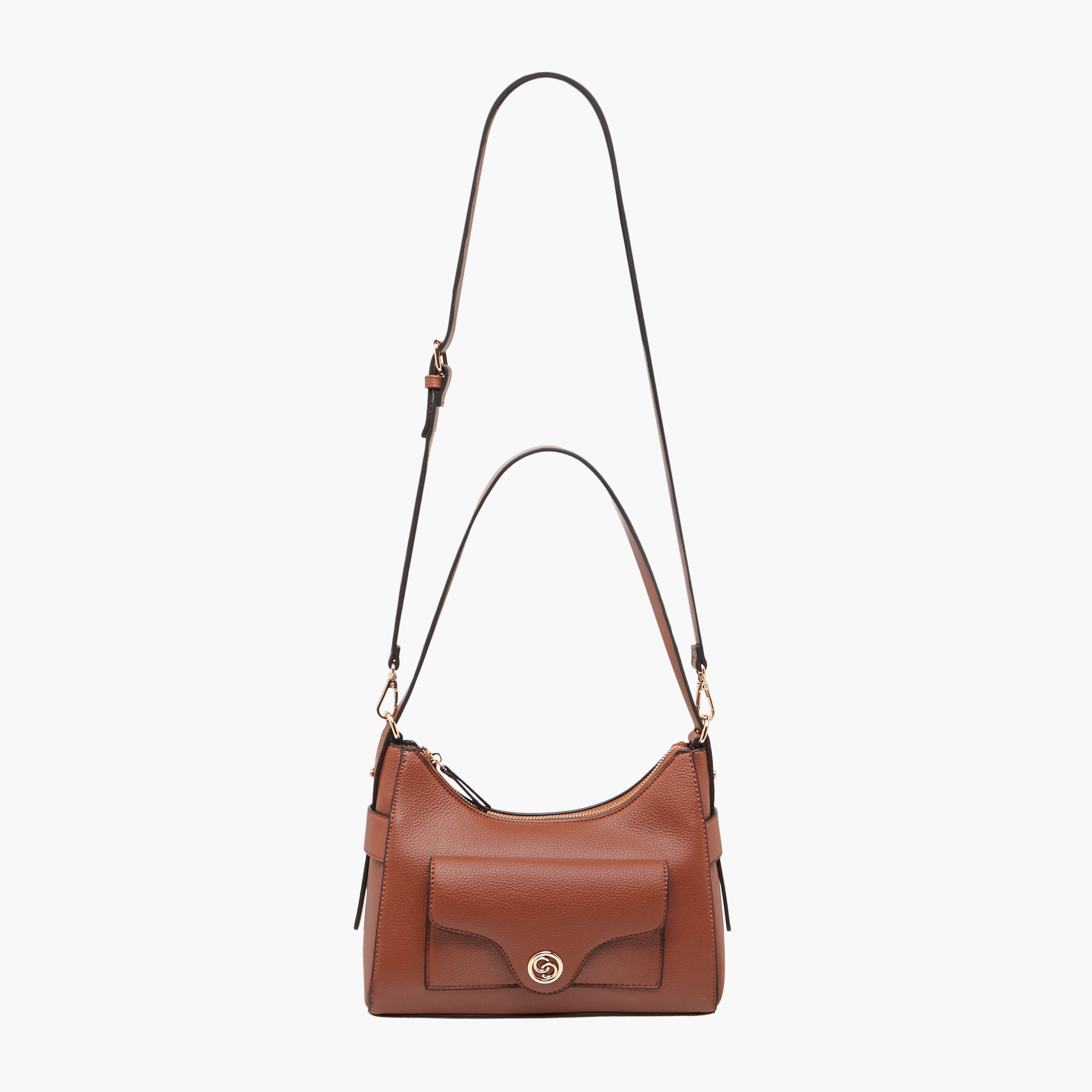 شنطة كتف سادة بحزام قابل للفصل من سيليست-women-bagsandwallets-handbags-image-3