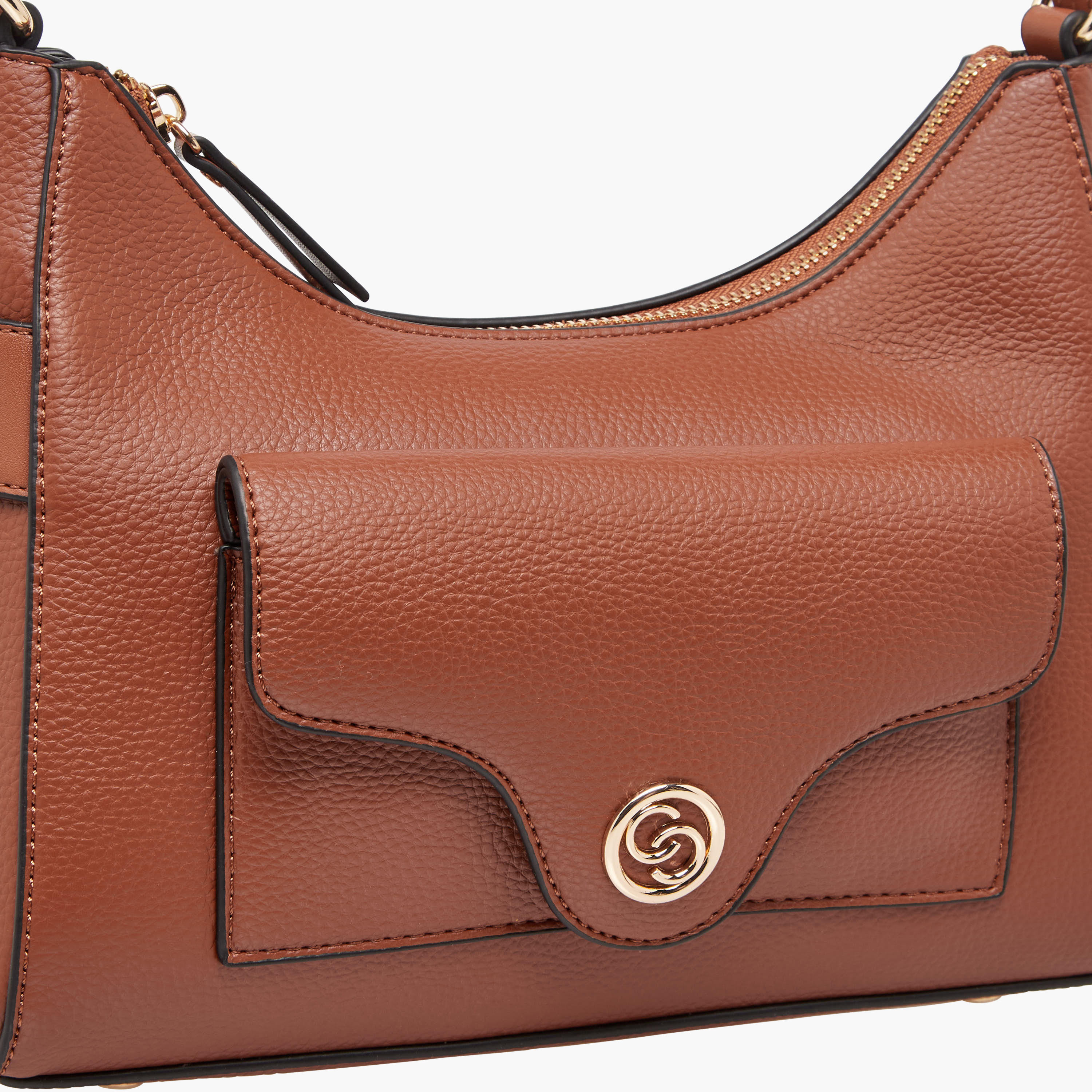 شنطة كتف سادة بحزام قابل للفصل من سيليست-women-bagsandwallets-handbags-image-5