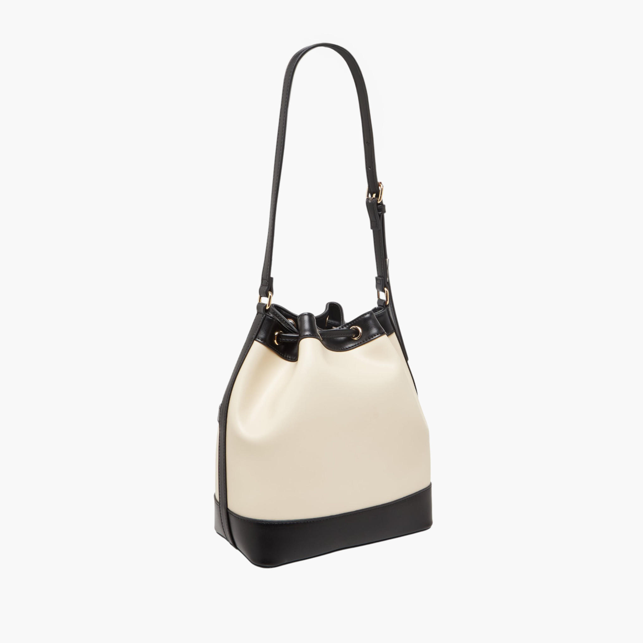 Celeste Panelled Bucket Bag with Drawstring Closure-women-bagsandwallets-handbags-image-4