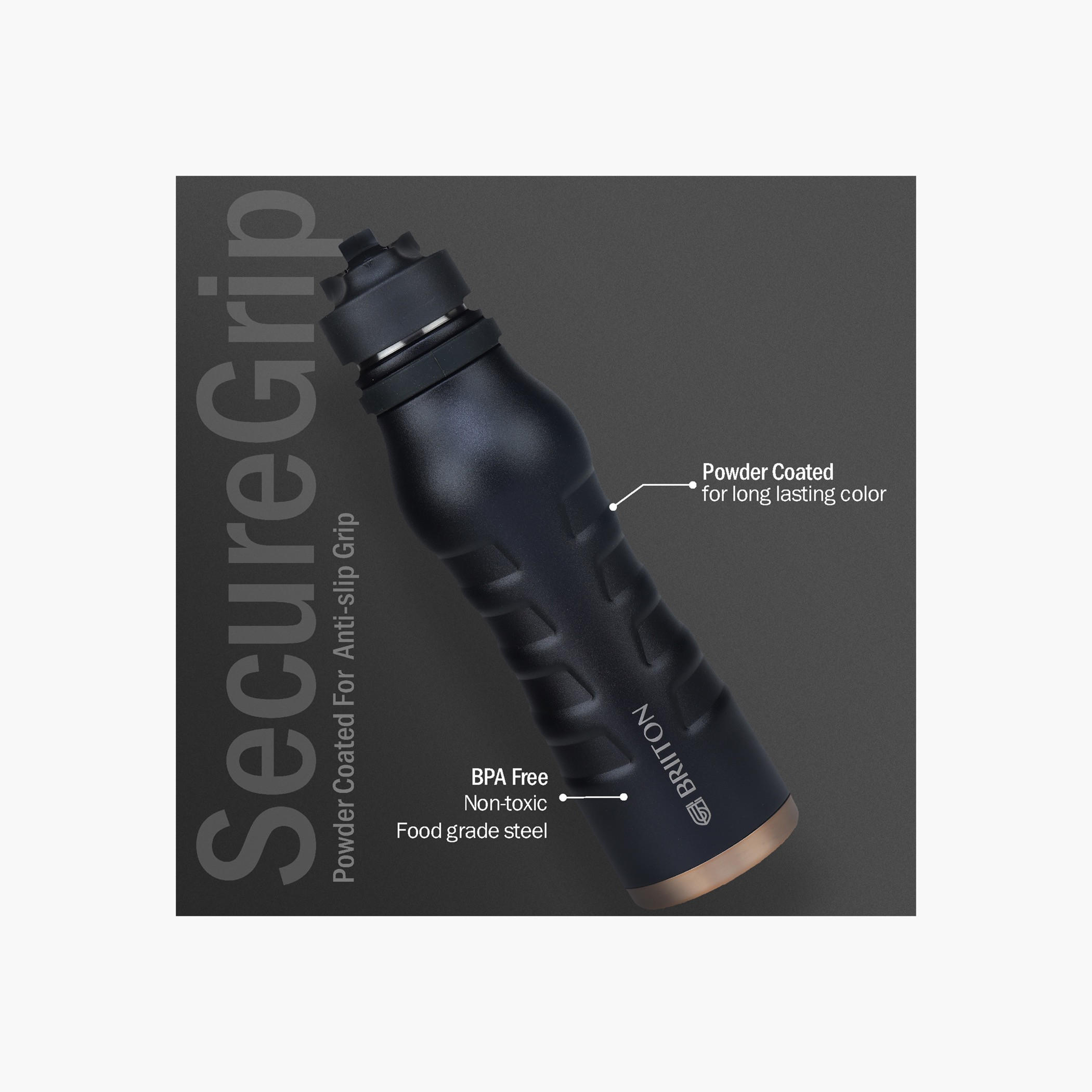 قارورة ماء ستانلس ستيل عازلة للحرارة بطبعات شعار من بريتون - 750 مل-household-dining-drinkserveware-bottles-image-2