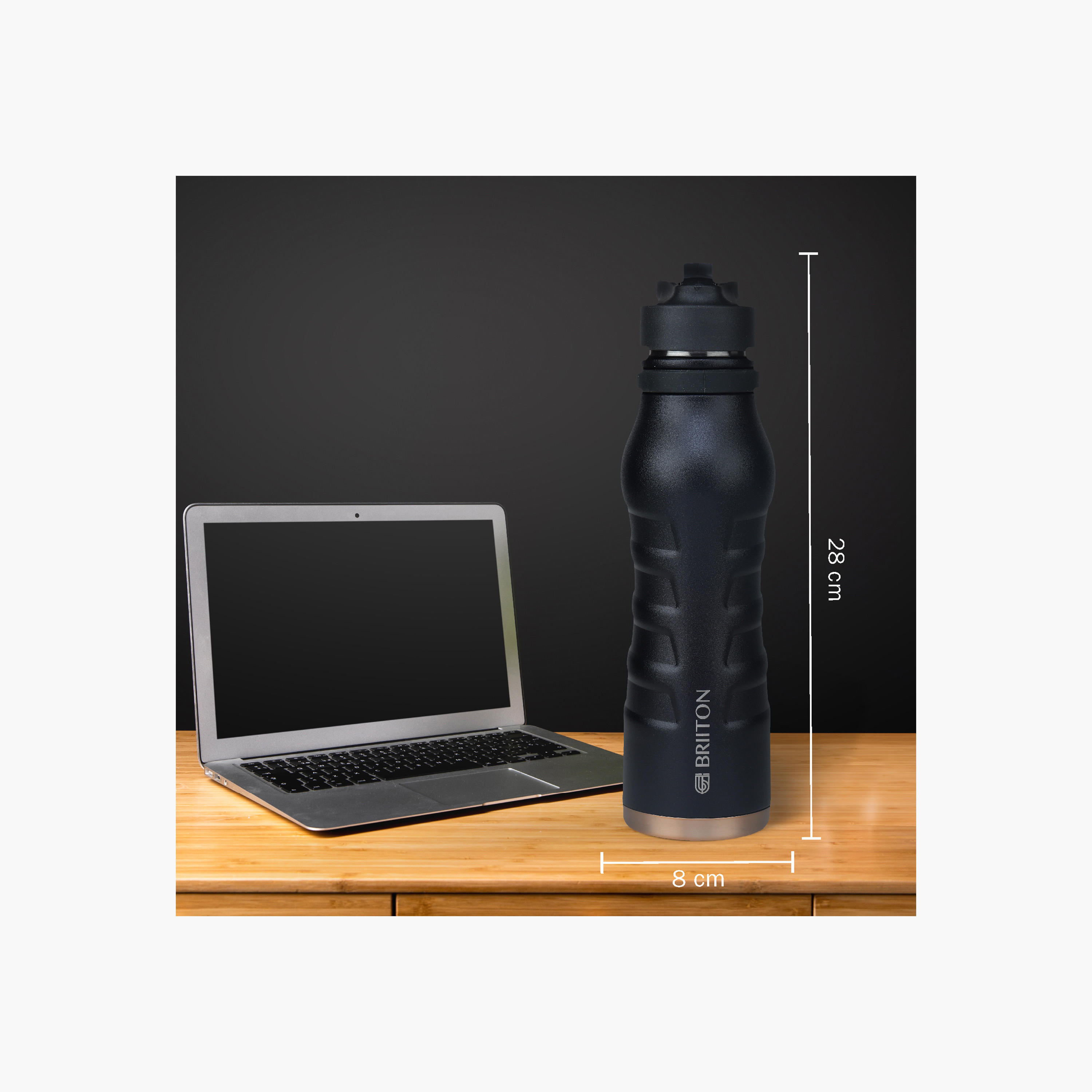 Briiton Logo Print Insulated Stainless Steel Water Bottle - 750 ml-household-dining-drinkserveware-bottles-image-3