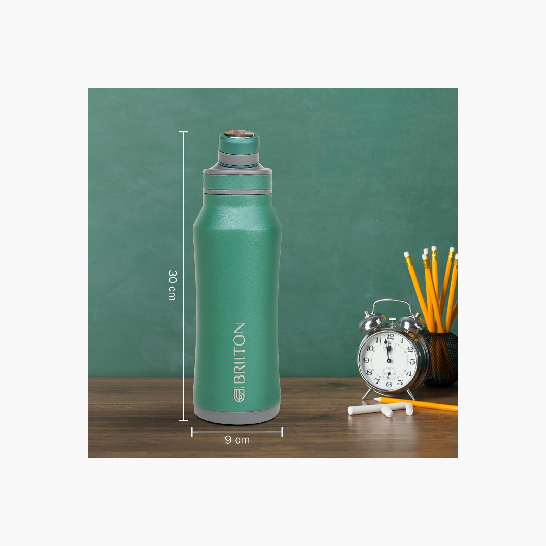 Briiton Logo Print Insulated Stainless Steel Water Bottle - 1 L-household-dining-drinkserveware-bottles-image-3