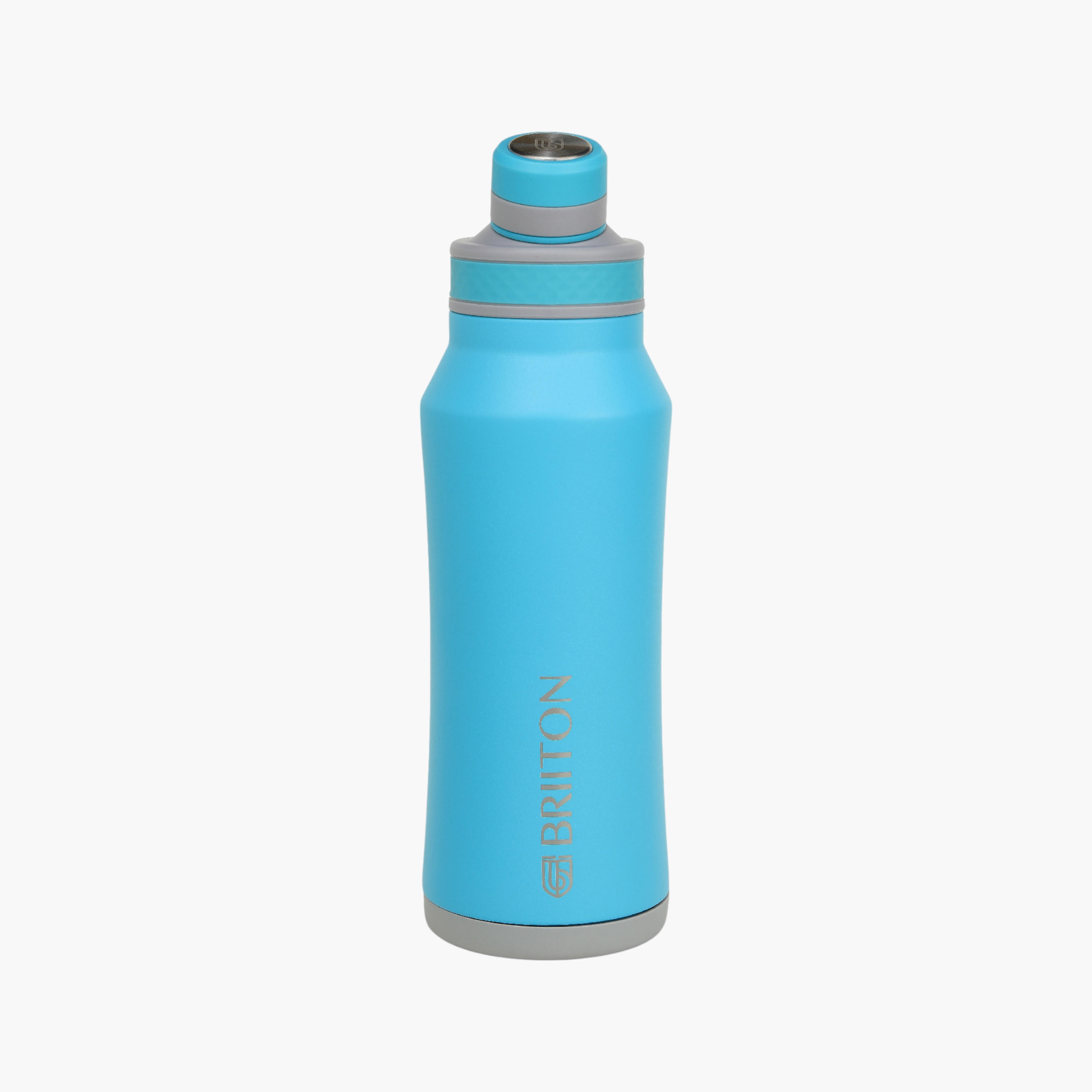 قارورة مياه معزولة ستانلس ستيل بطبعات شعار من بريتون - 1 لتر-household-dining-drinkserveware-bottles-image-1