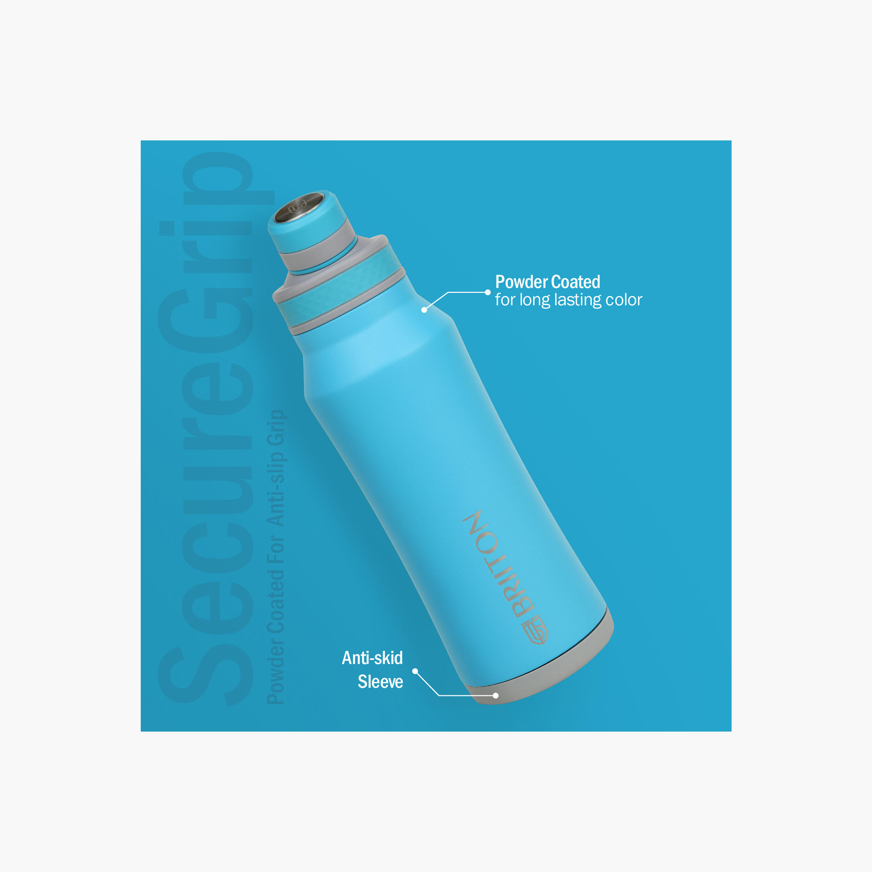 Briiton Logo Print Insulated Stainless Steel Water Bottle - 1 L-household-dining-drinkserveware-bottles-image-2