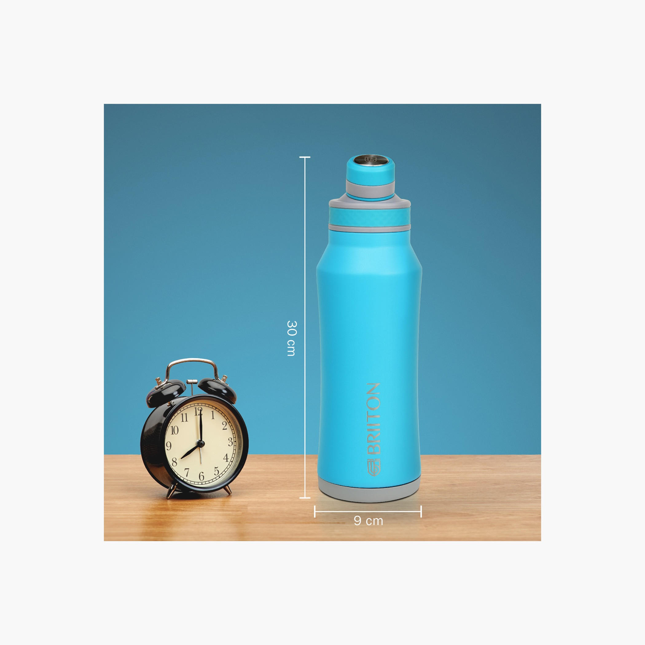 Briiton Logo Print Insulated Stainless Steel Water Bottle - 1 L-household-dining-drinkserveware-bottles-image-3