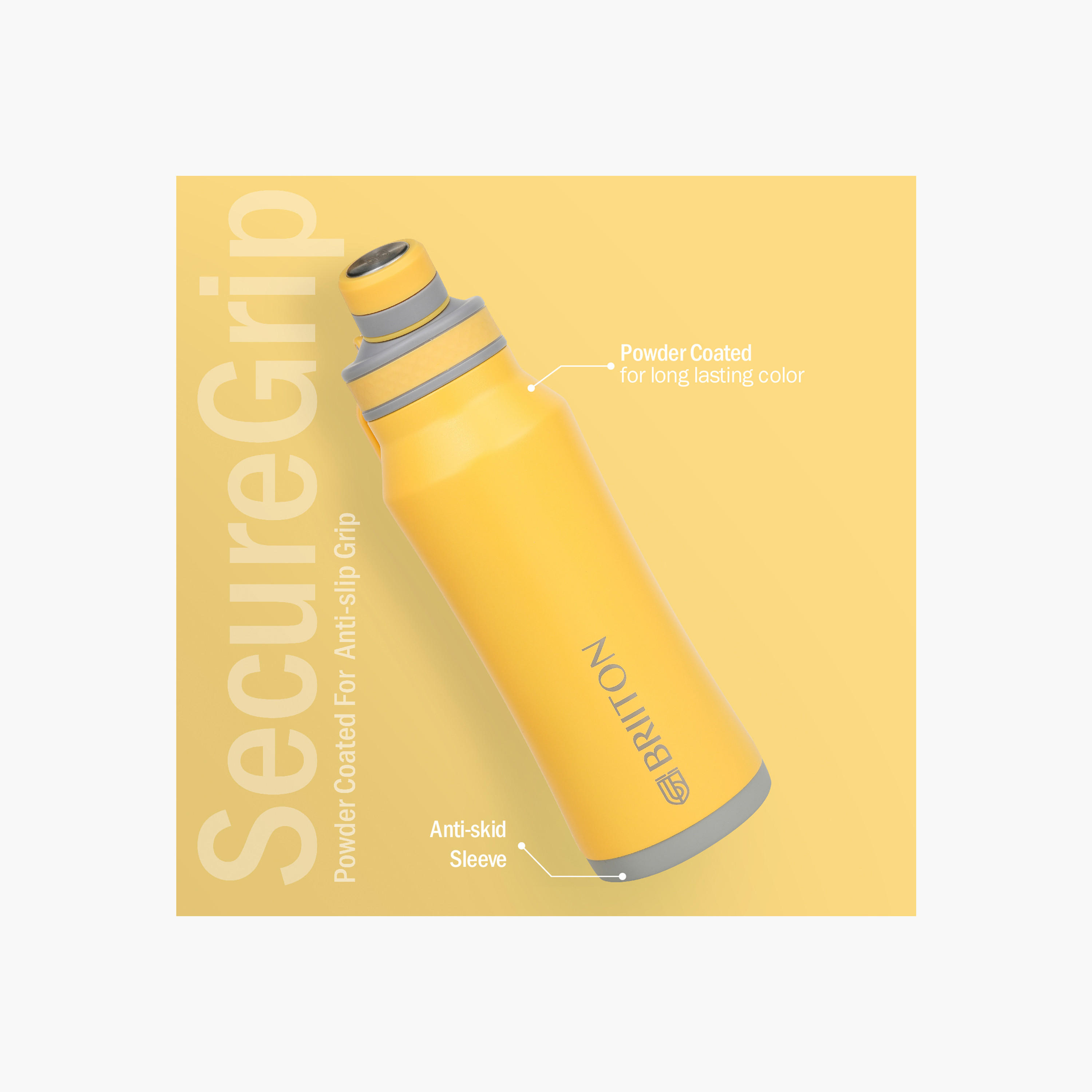 Briiton Logo Print Insulated Stainless Steel Water Bottle - 1 L-household-dining-drinkserveware-bottles-image-2