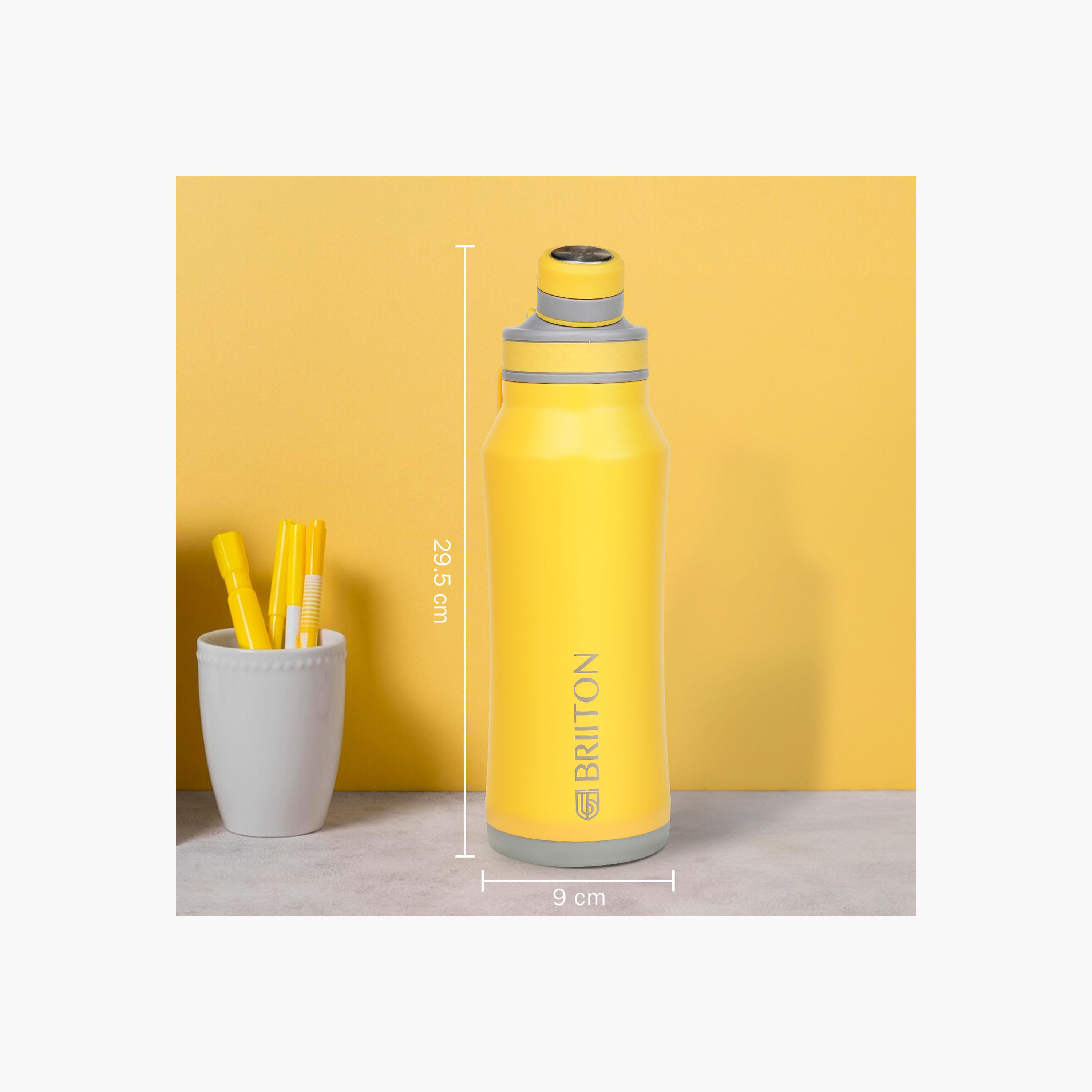 Briiton Logo Print Insulated Stainless Steel Water Bottle - 1 L-household-dining-drinkserveware-bottles-image-3