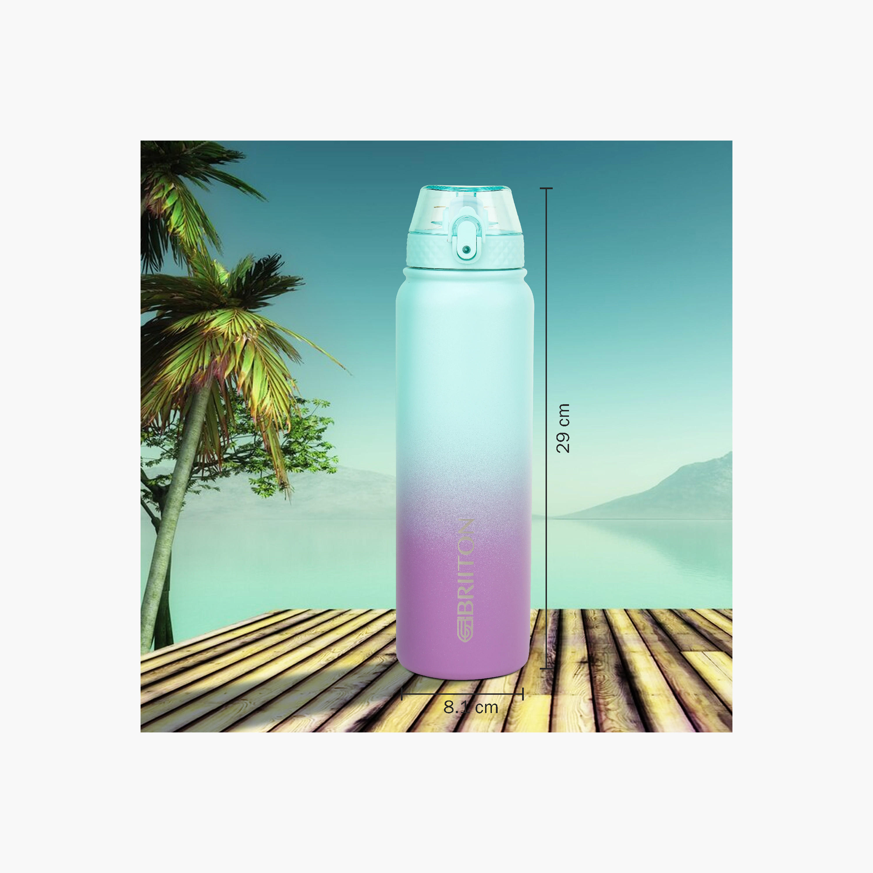قارورة مياه ستانلس ستيل معزولة بألوان متدرجة من بريتون - 1 لتر-household-dining-drinkserveware-bottles-image-3