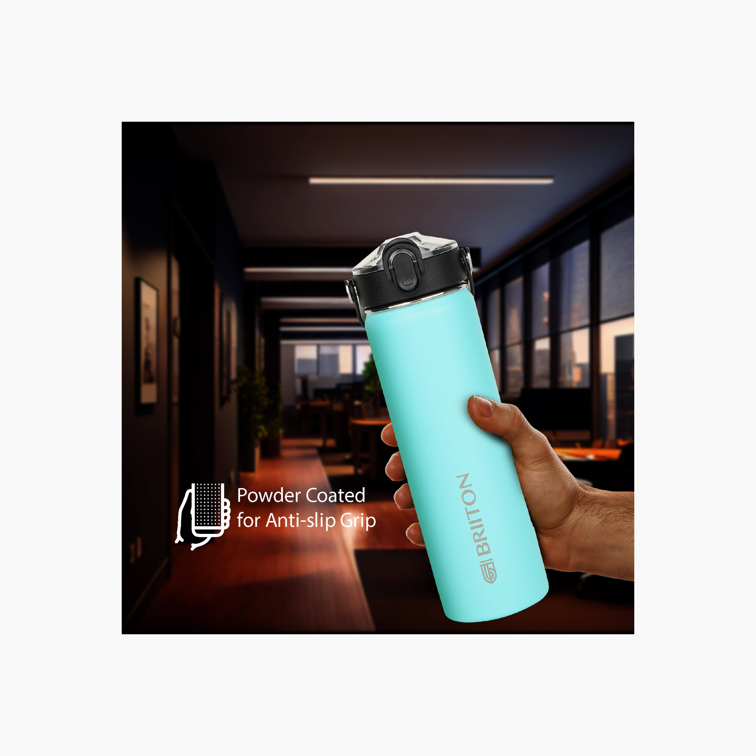 Briiton Logo Print Insulated Stainless Steel Water Bottle - 750 ml-household-dining-drinkserveware-bottles-image-2