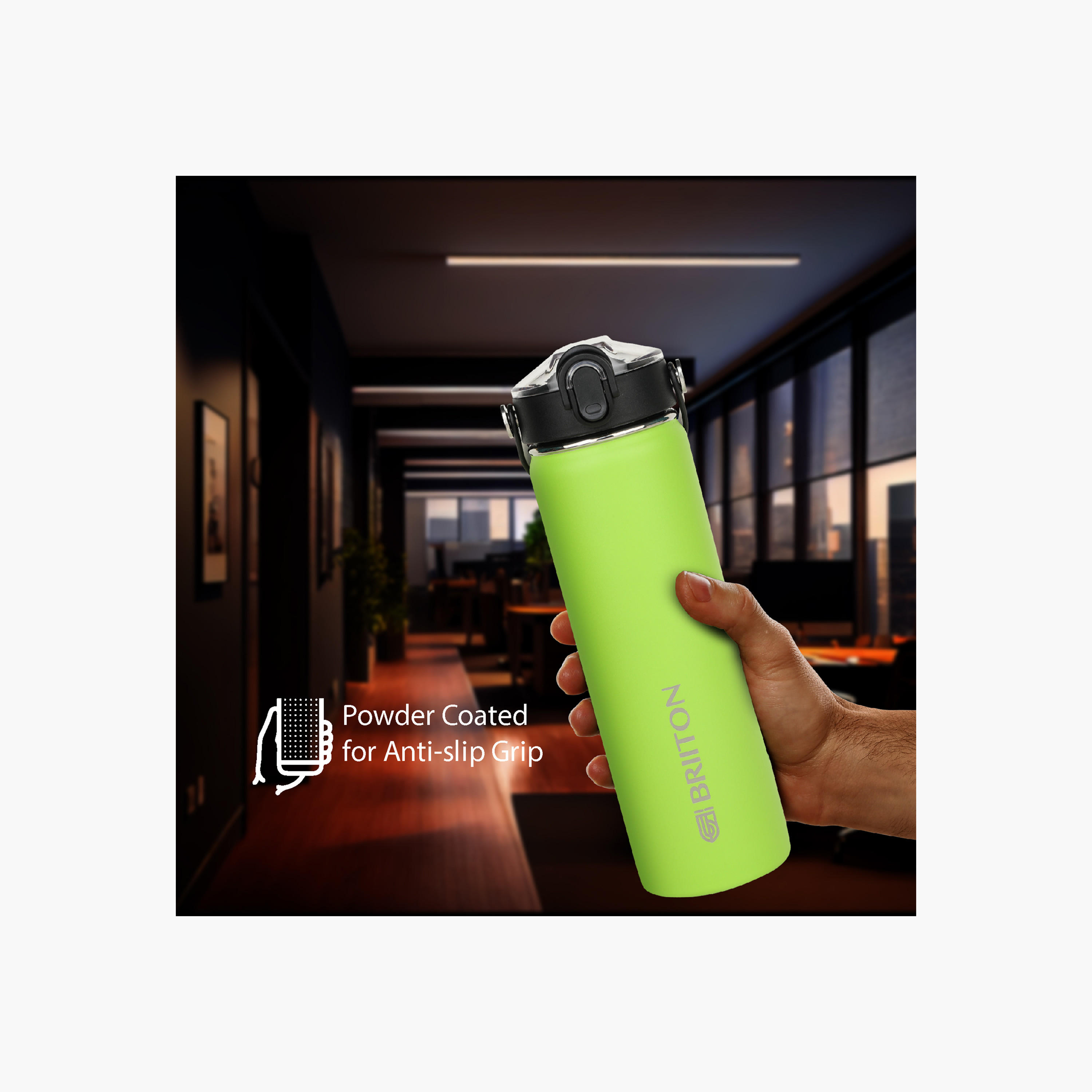Briiton Logo Print Insulated Stainless Steel Water Bottle - 750 ml-household-dining-drinkserveware-bottles-image-2