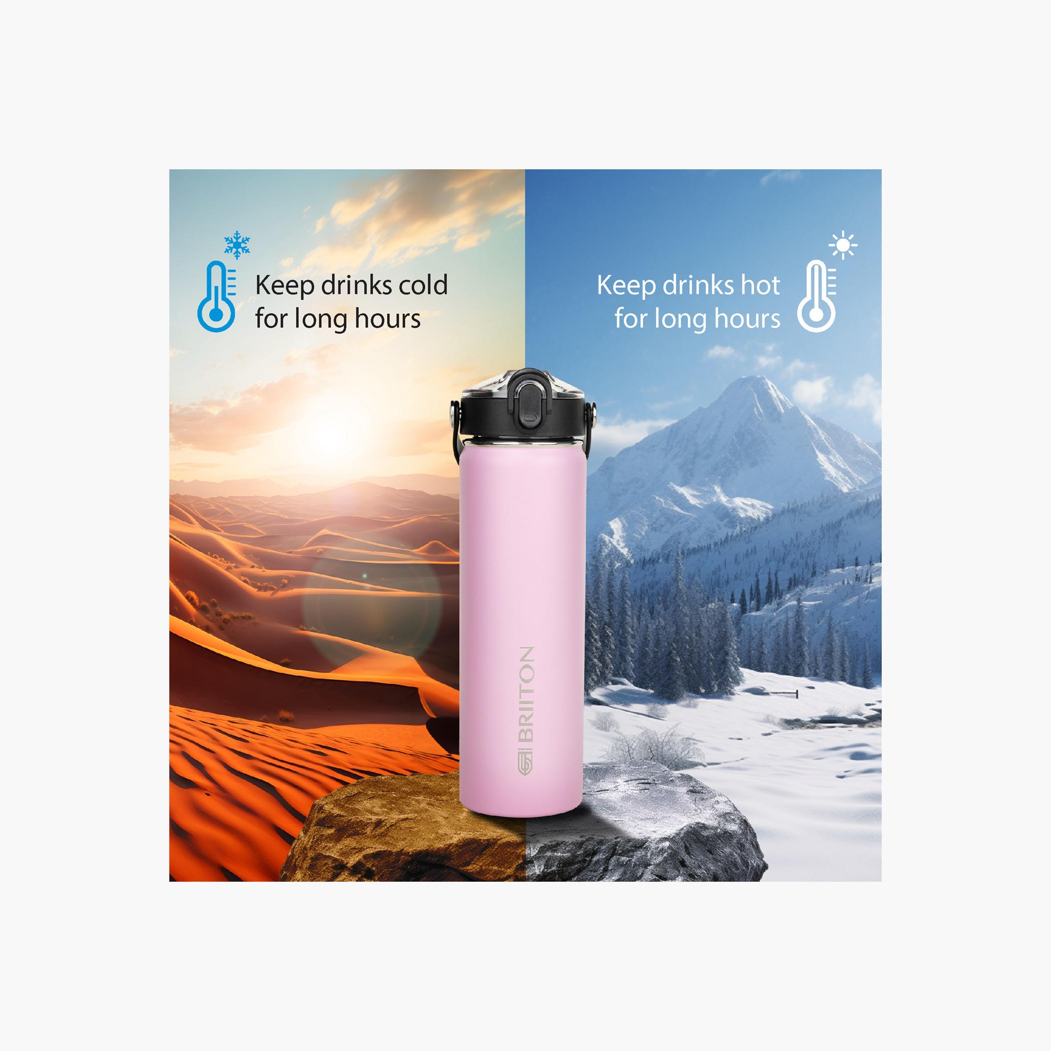 Briiton Logo Print Insulated Stainless Steel Water Bottle - 750 ml-household-dining-drinkserveware-bottles-image-3