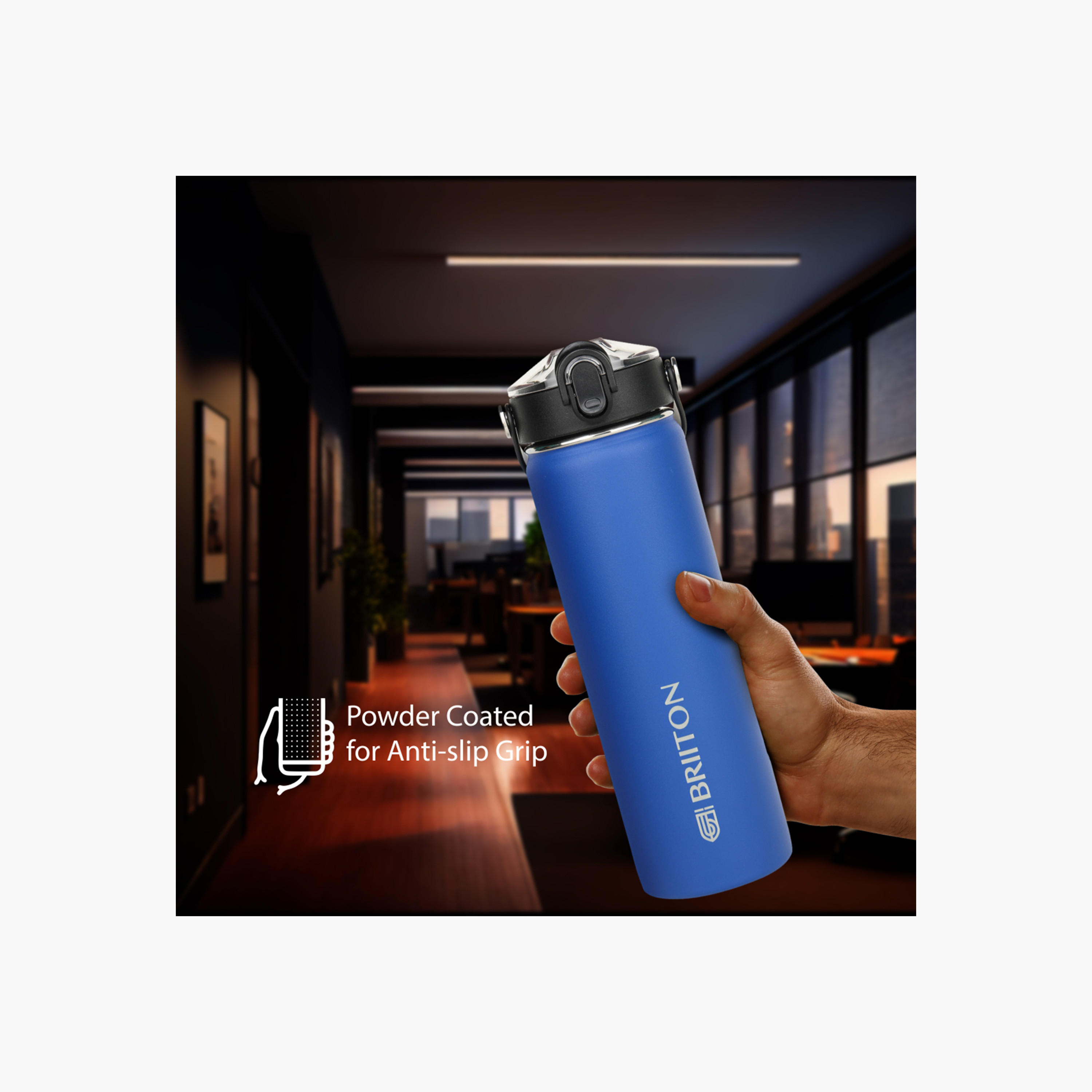 Briiton Logo Print Insulated Stainless Steel Water Bottle - 750 ml-household-dining-drinkserveware-bottles-image-2