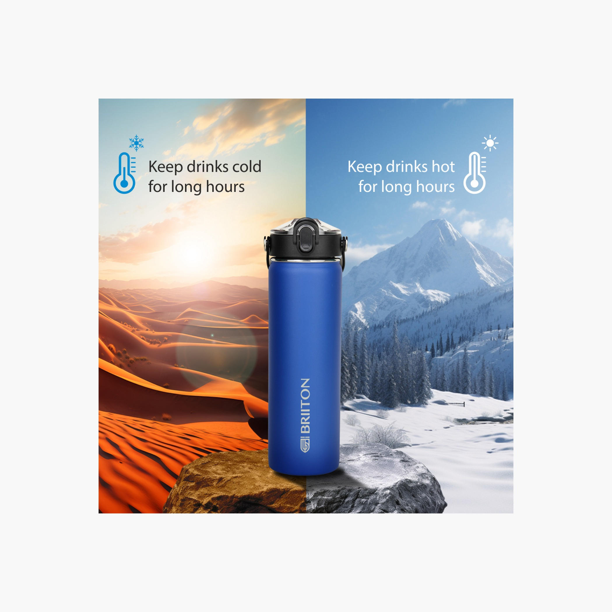 Briiton Logo Print Insulated Stainless Steel Water Bottle - 750 ml-household-dining-drinkserveware-bottles-image-3
