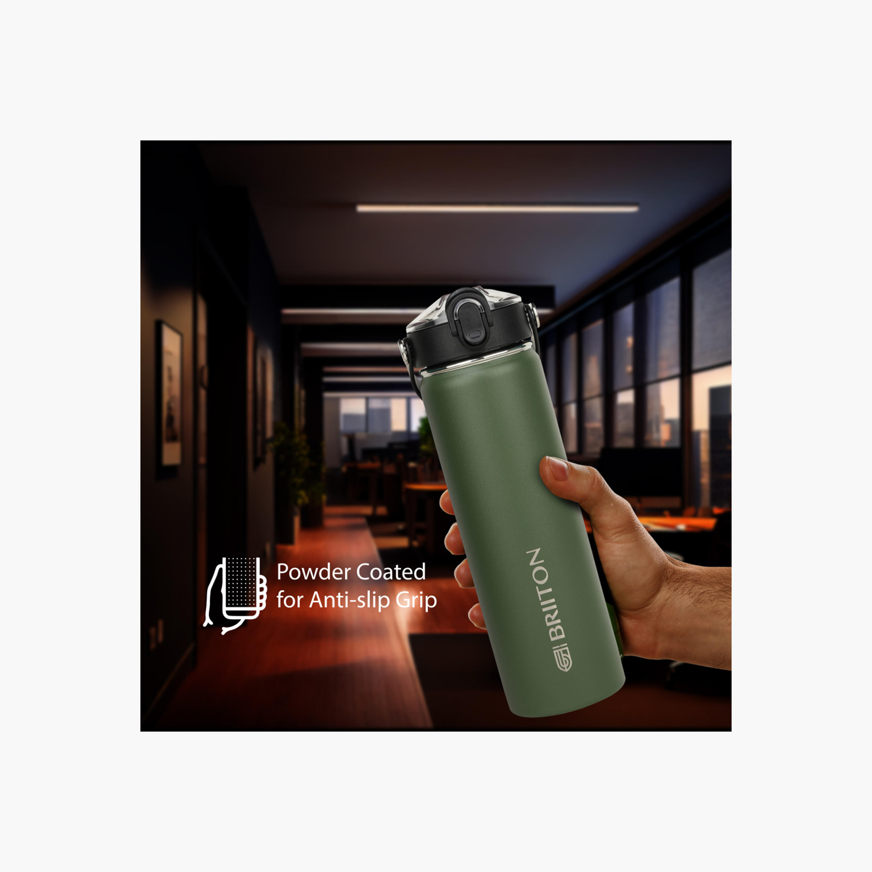 Briiton Logo Print Insulated Stainless Steel Water Bottle - 750 ml-household-dining-drinkserveware-bottles-image-2