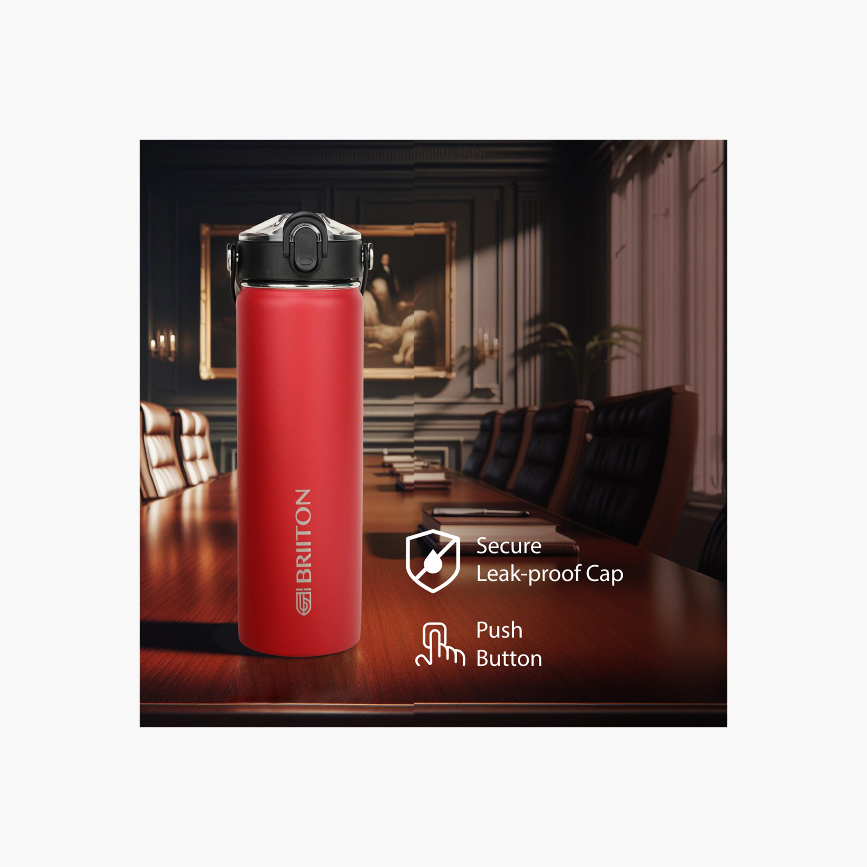 Briiton Logo Print Insulated Stainless Steel Water Bottle - 750 ml-household-dining-drinkserveware-bottles-image-2