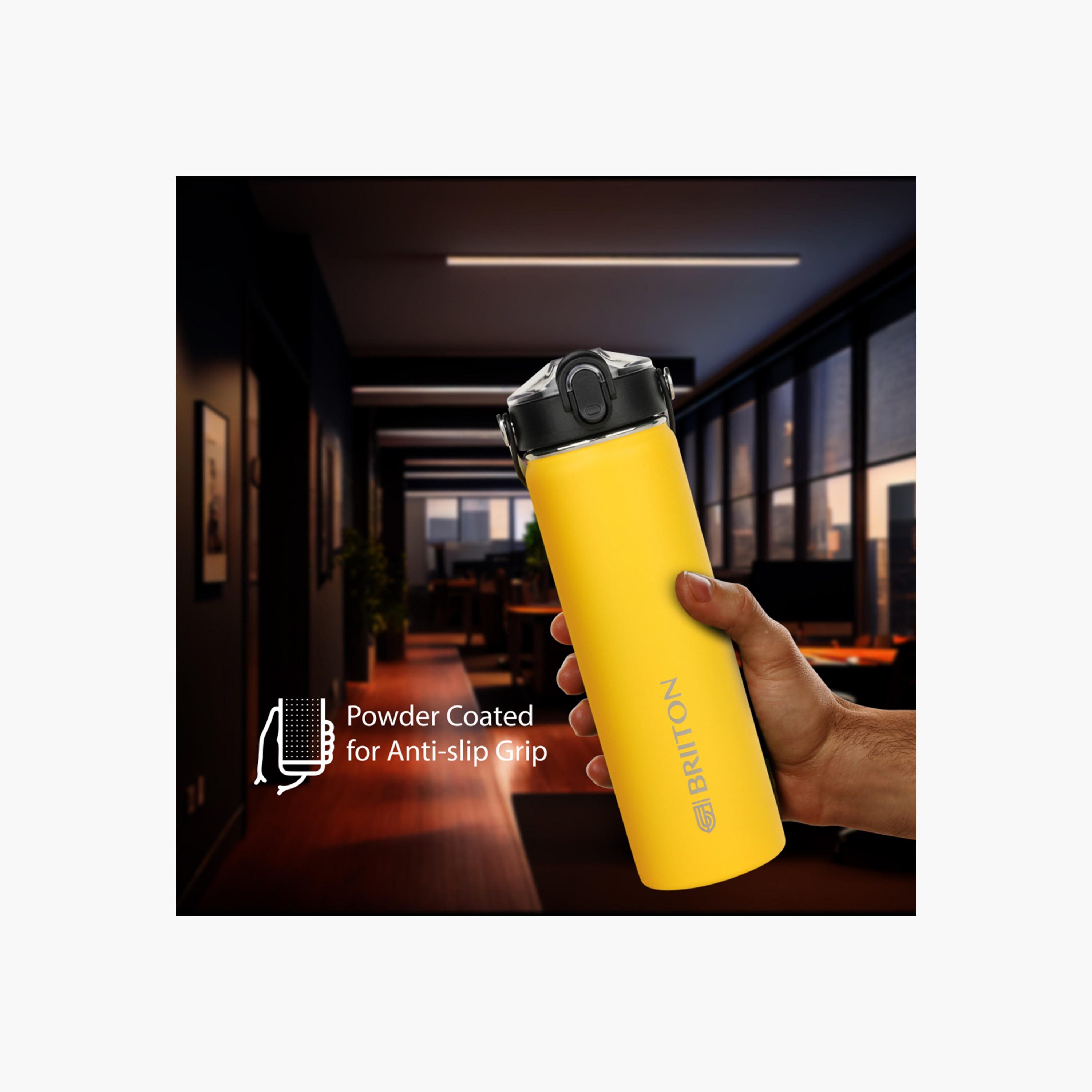Briiton Logo Print Insulated Stainless Steel Water Bottle - 750 ml-household-dining-drinkserveware-bottles-image-2