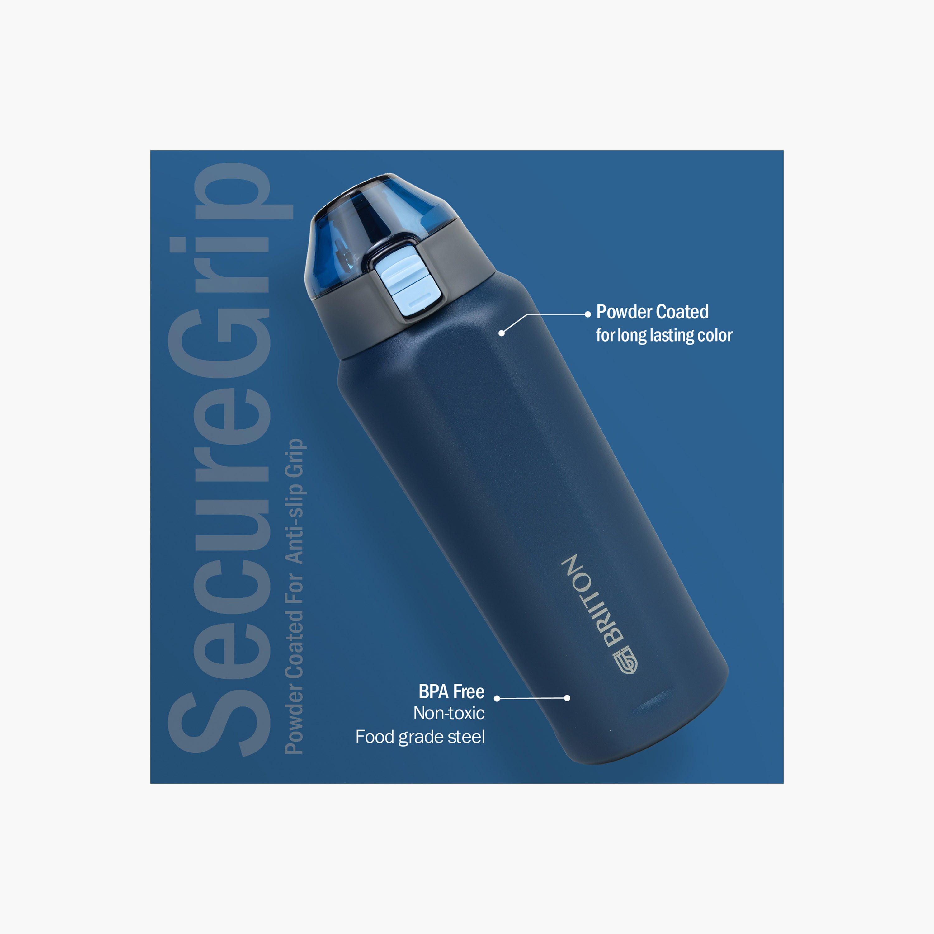 Briiton Logo Print Insulated Stainless Steel Water Bottle - 650 ml-household-dining-drinkserveware-bottles-image-2