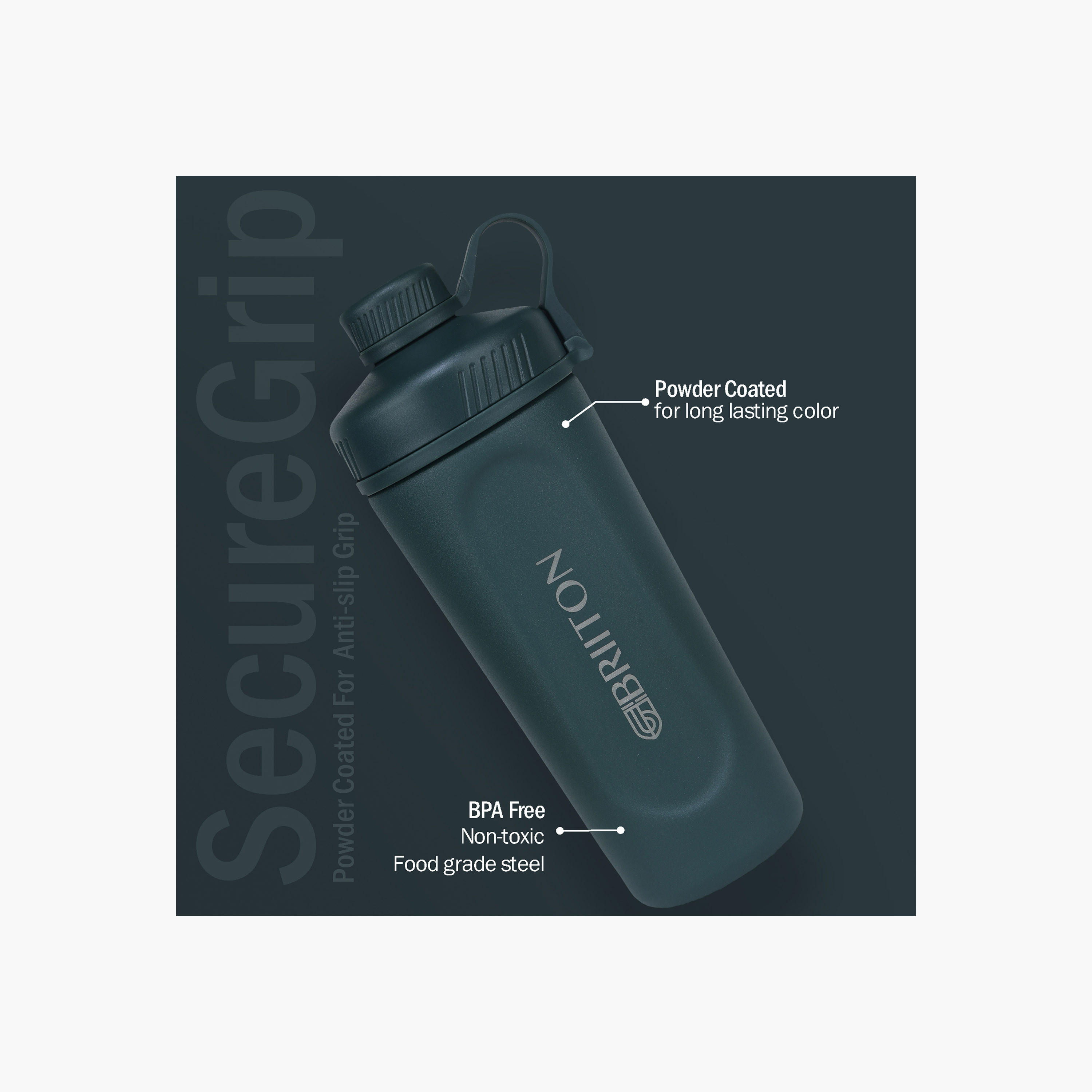 Briiton Logo Print Insulated Stainless Steel Water Bottle - 650 ml-household-dining-drinkserveware-bottles-image-2