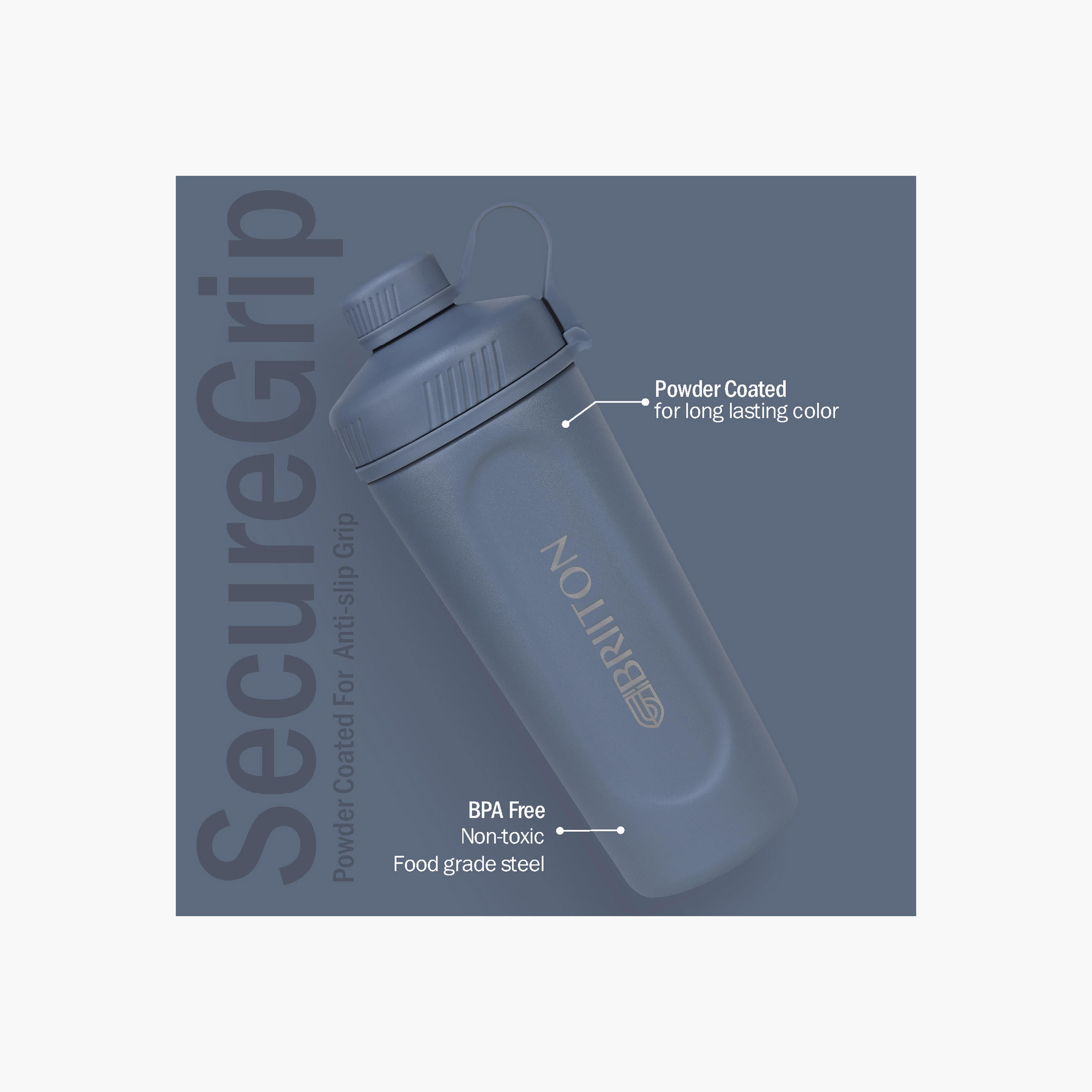 Briiton Logo Print Insulated Stainless Steel Water Bottle - 650 ml-household-dining-drinkserveware-bottles-image-2