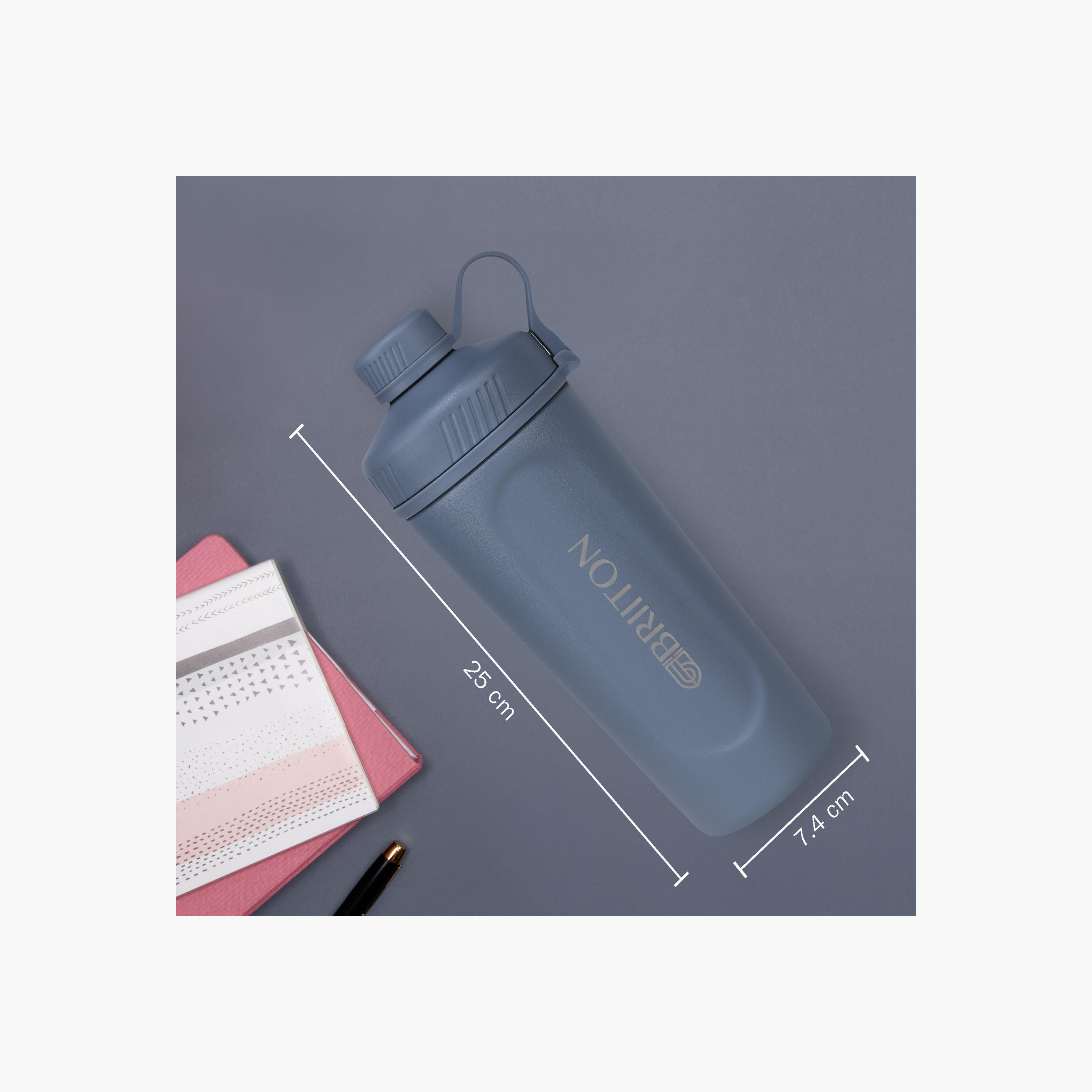 قاروة ماء ستانلس ستيل عازلة للحرارة بطبعات شعار من بريتون - 650 مل-household-dining-drinkserveware-bottles-image-3