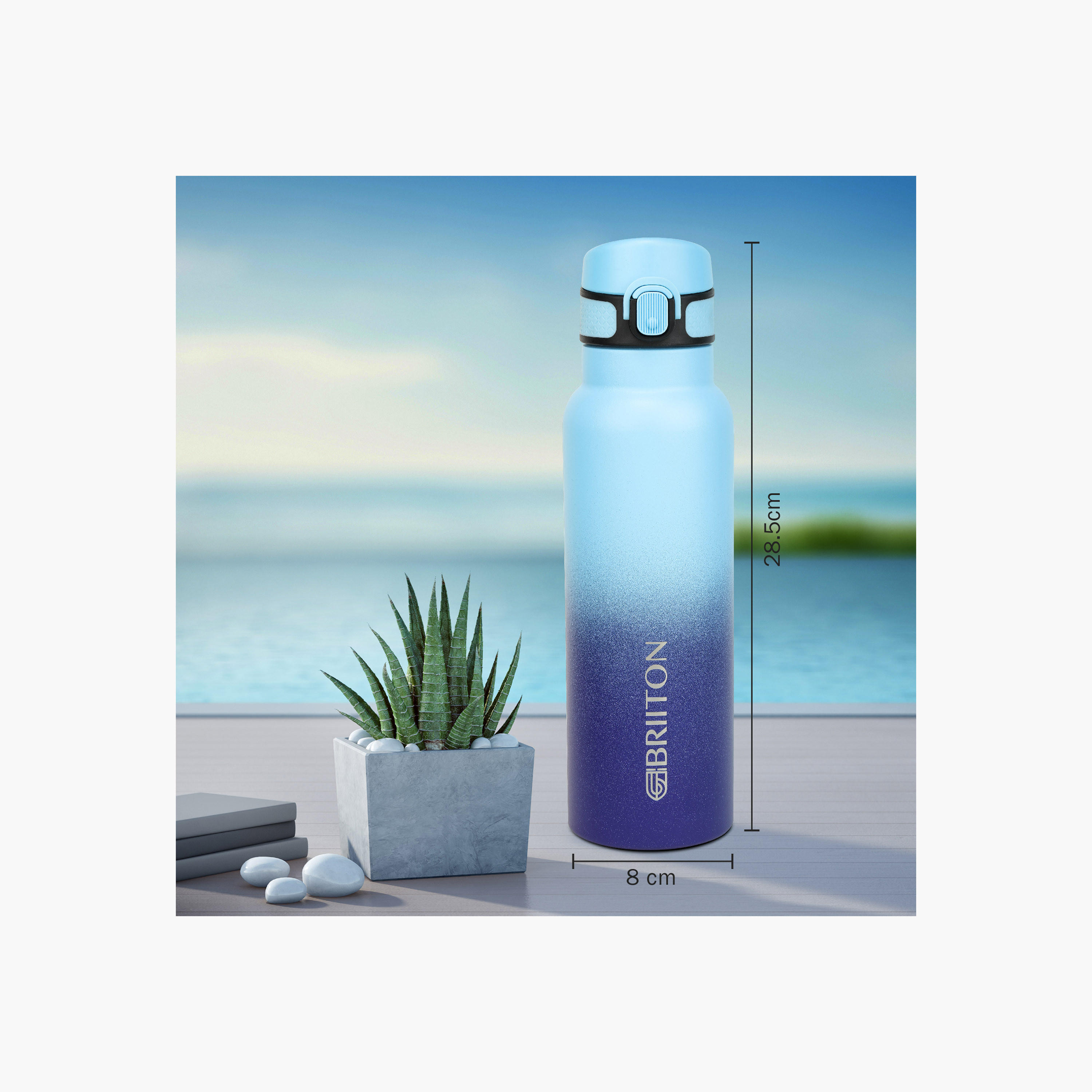 Briiton Ombre Insulated Stainless Steel Water Bottle - 750 ml-household-dining-drinkserveware-bottles-image-3